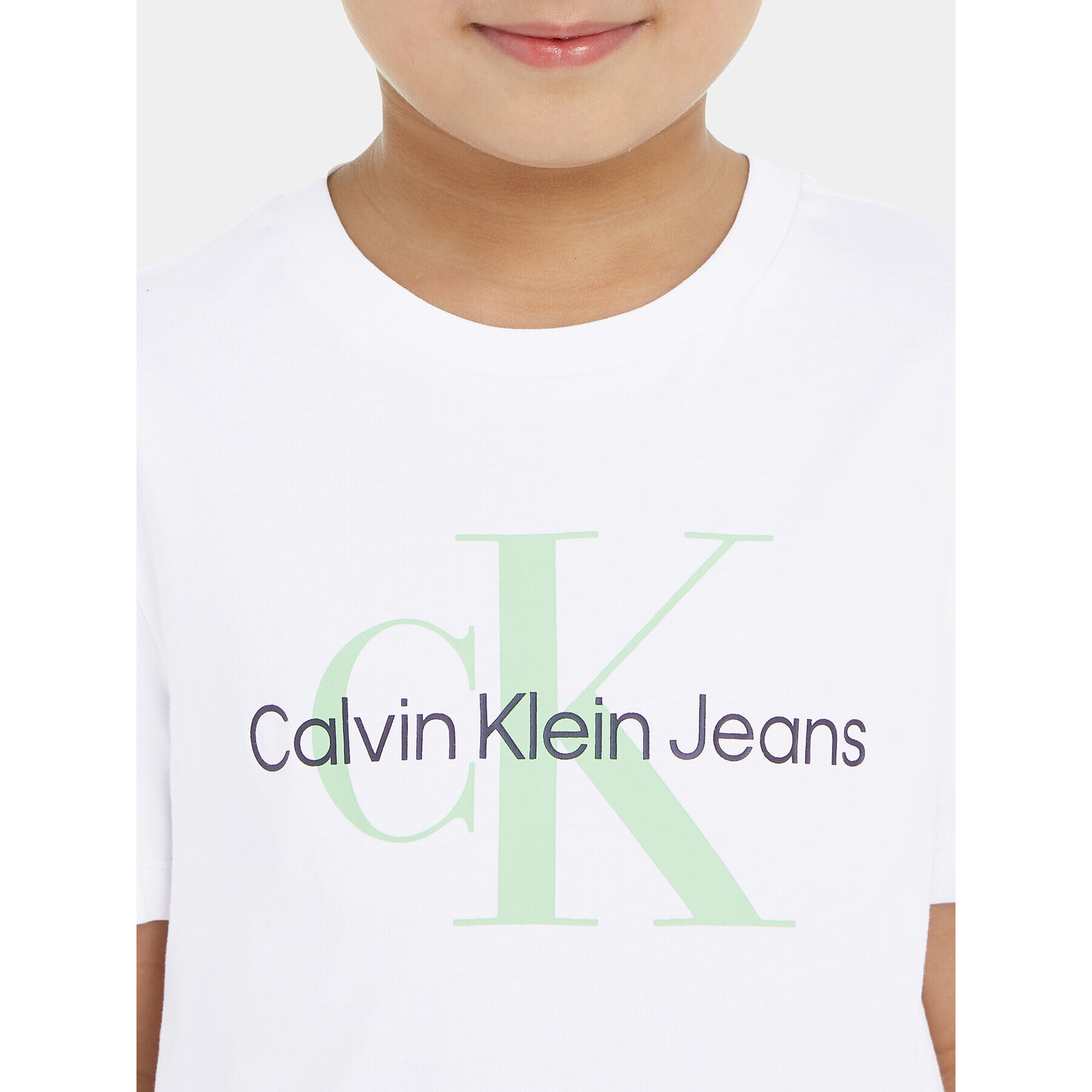 Calvin Klein Jeans T-Shirt Monogram IU0IU00460 Bílá Regular Fit - Pepit.cz