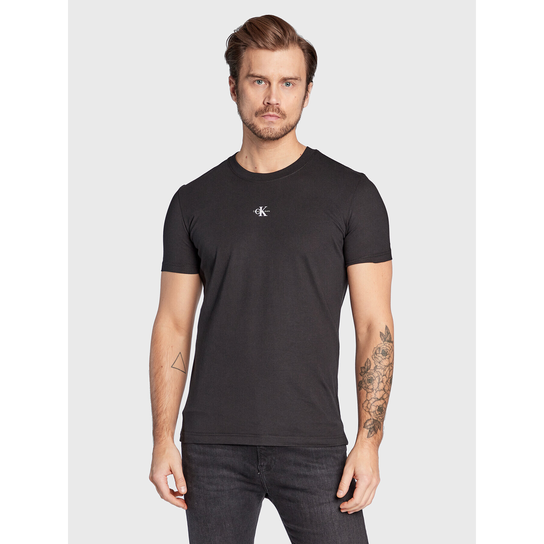 Calvin Klein Jeans T-Shirt Monogram J30J322466 Černá Regular Fit - Pepit.cz