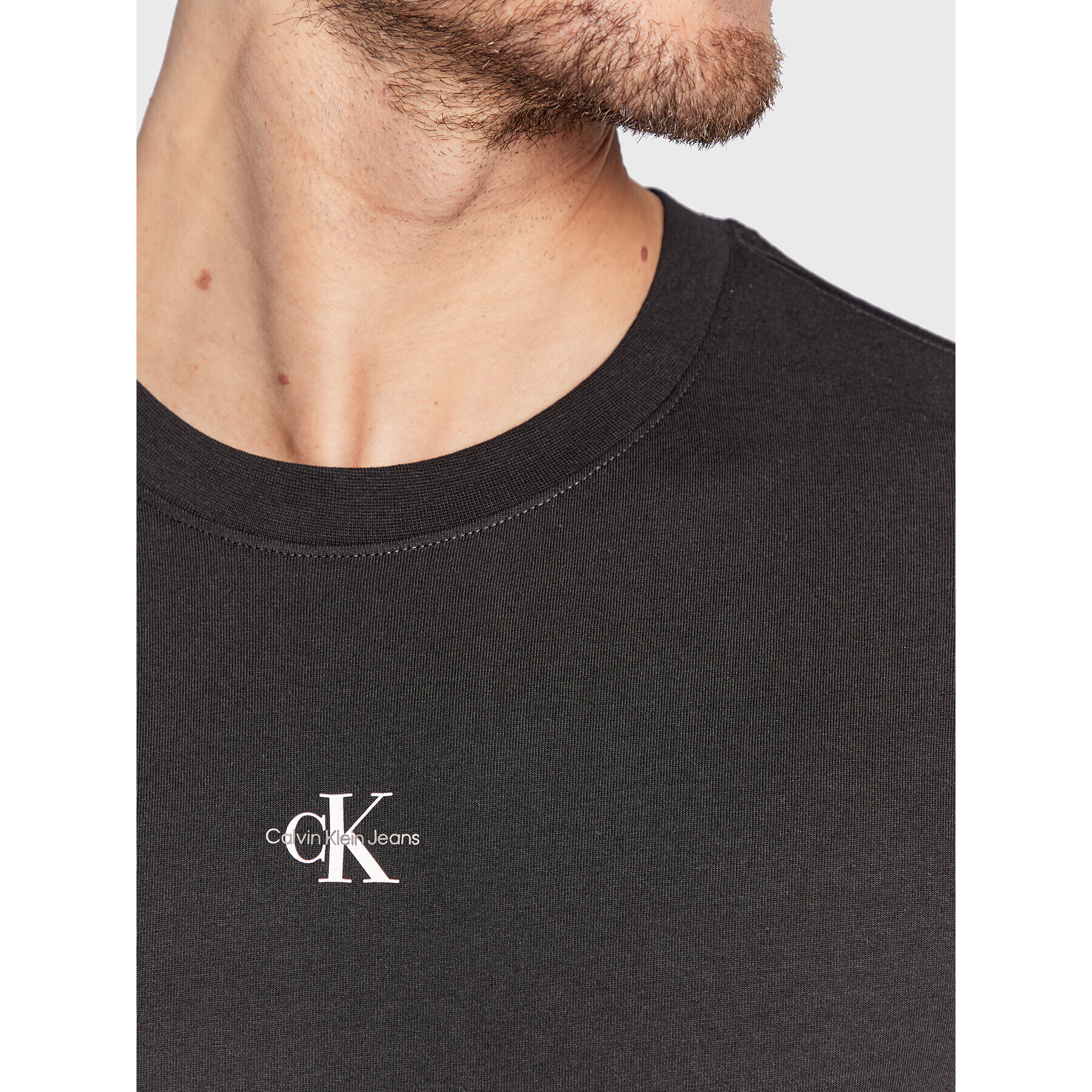 Calvin Klein Jeans T-Shirt Monogram J30J322466 Černá Regular Fit - Pepit.cz