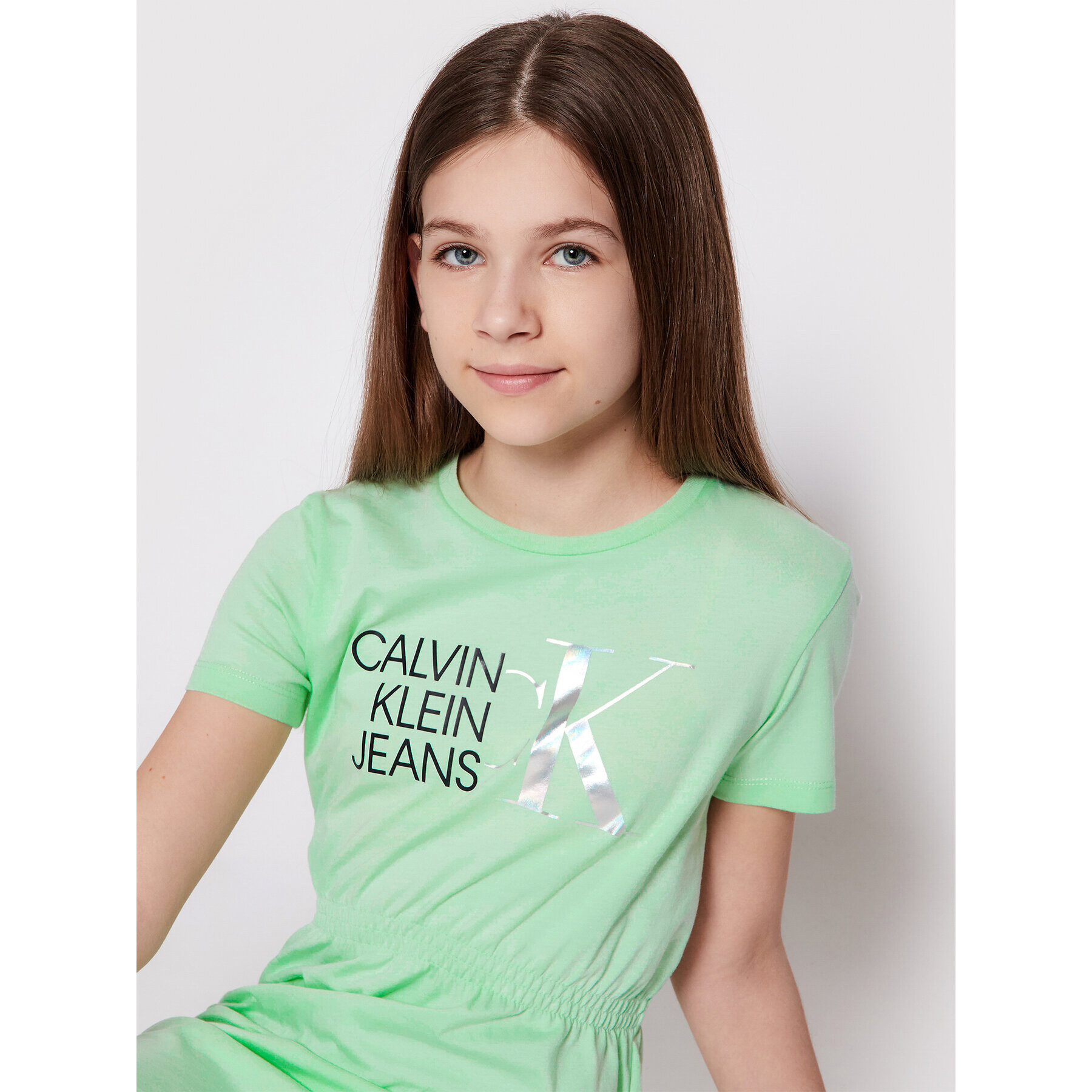 Calvin Klein Jeans T-Shirt Monogram Logo IG0IG00913 Růžová Regular Fit - Pepit.cz