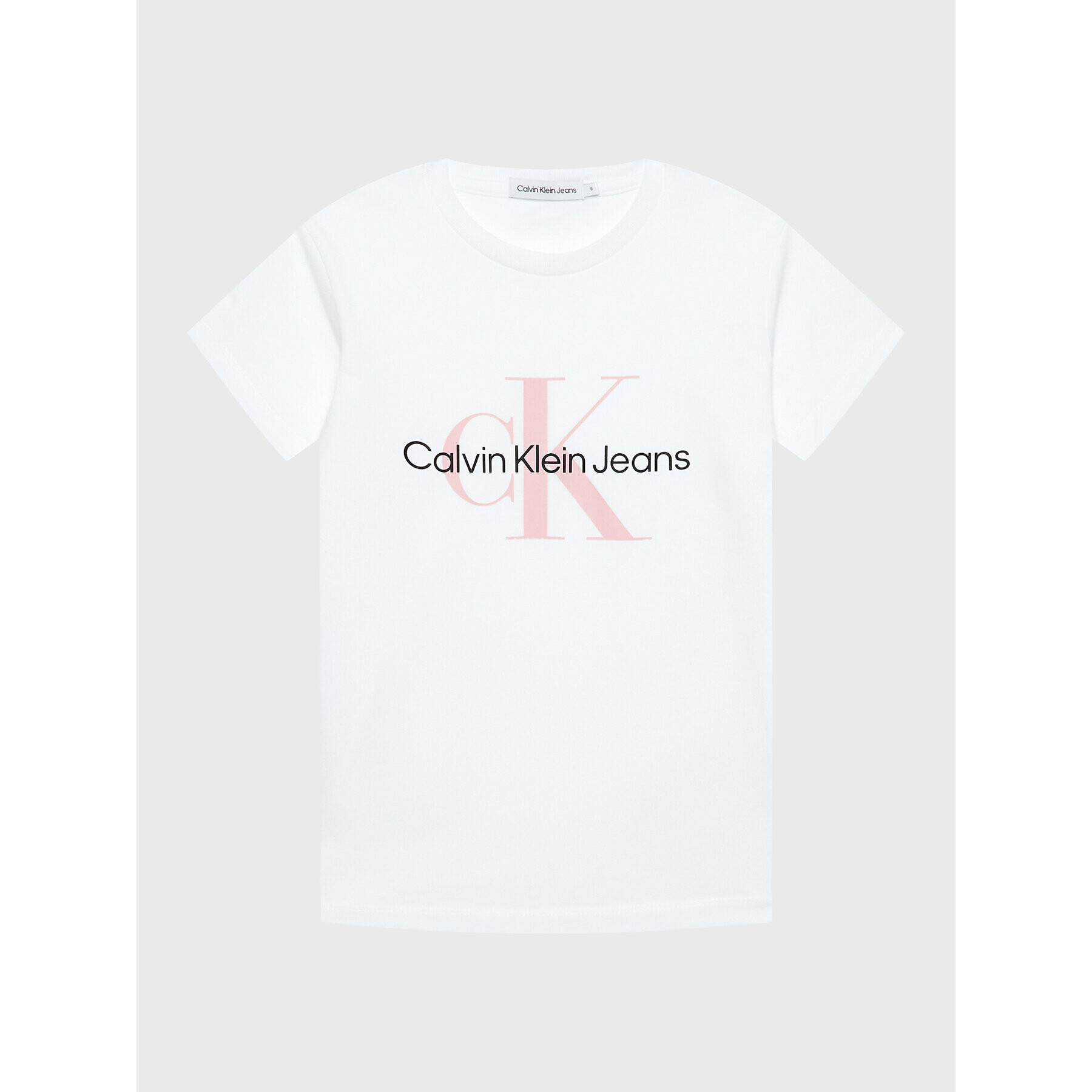 Calvin Klein Jeans T-Shirt Monogram Logo IU0IU00267 Bílá Regular Fit - Pepit.cz