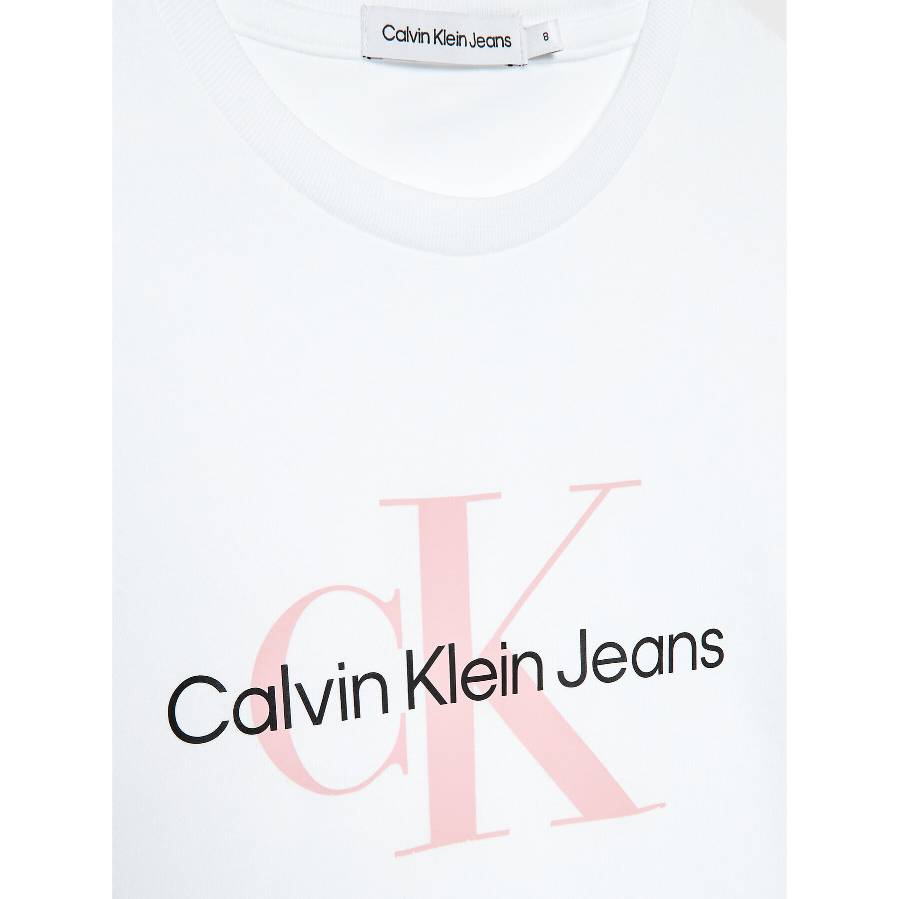 Calvin Klein Jeans T-Shirt Monogram Logo IU0IU00267 Bílá Regular Fit - Pepit.cz