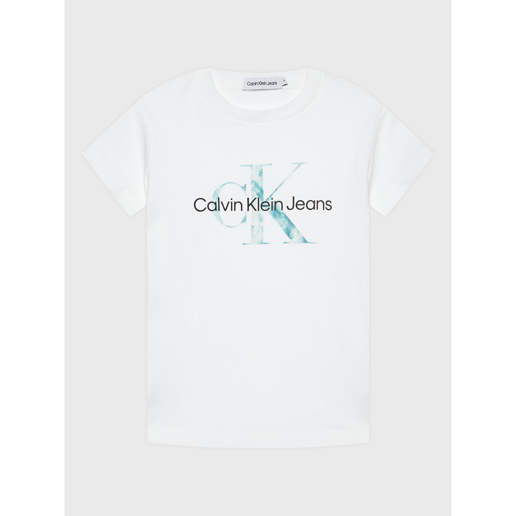 Calvin Klein Jeans T-Shirt Monogram Logo IU0IU00267 Bílá Regular Fit - Pepit.cz