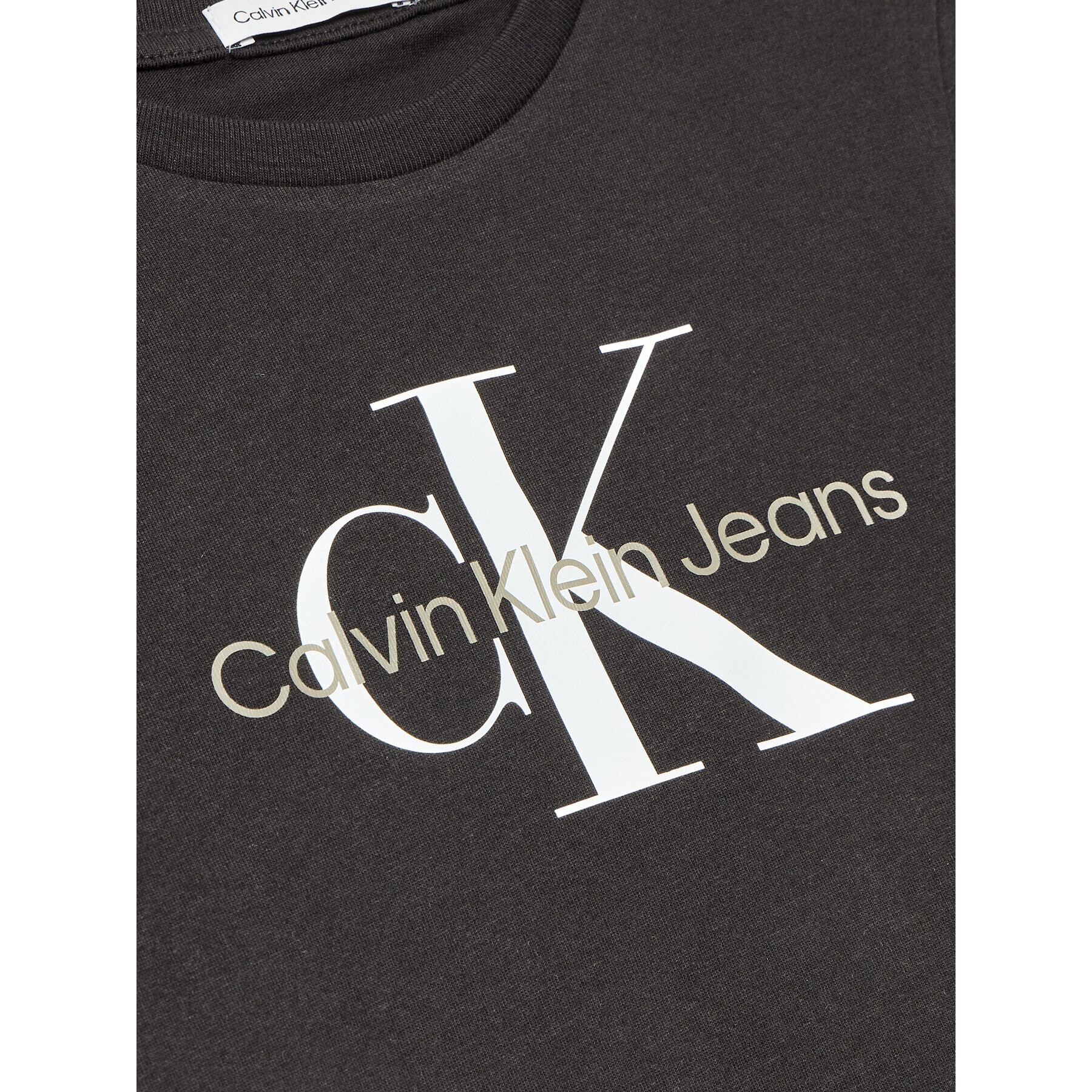 Calvin Klein Jeans T-Shirt Monogram Logo IU0IU00267 Černá Regular Fit - Pepit.cz