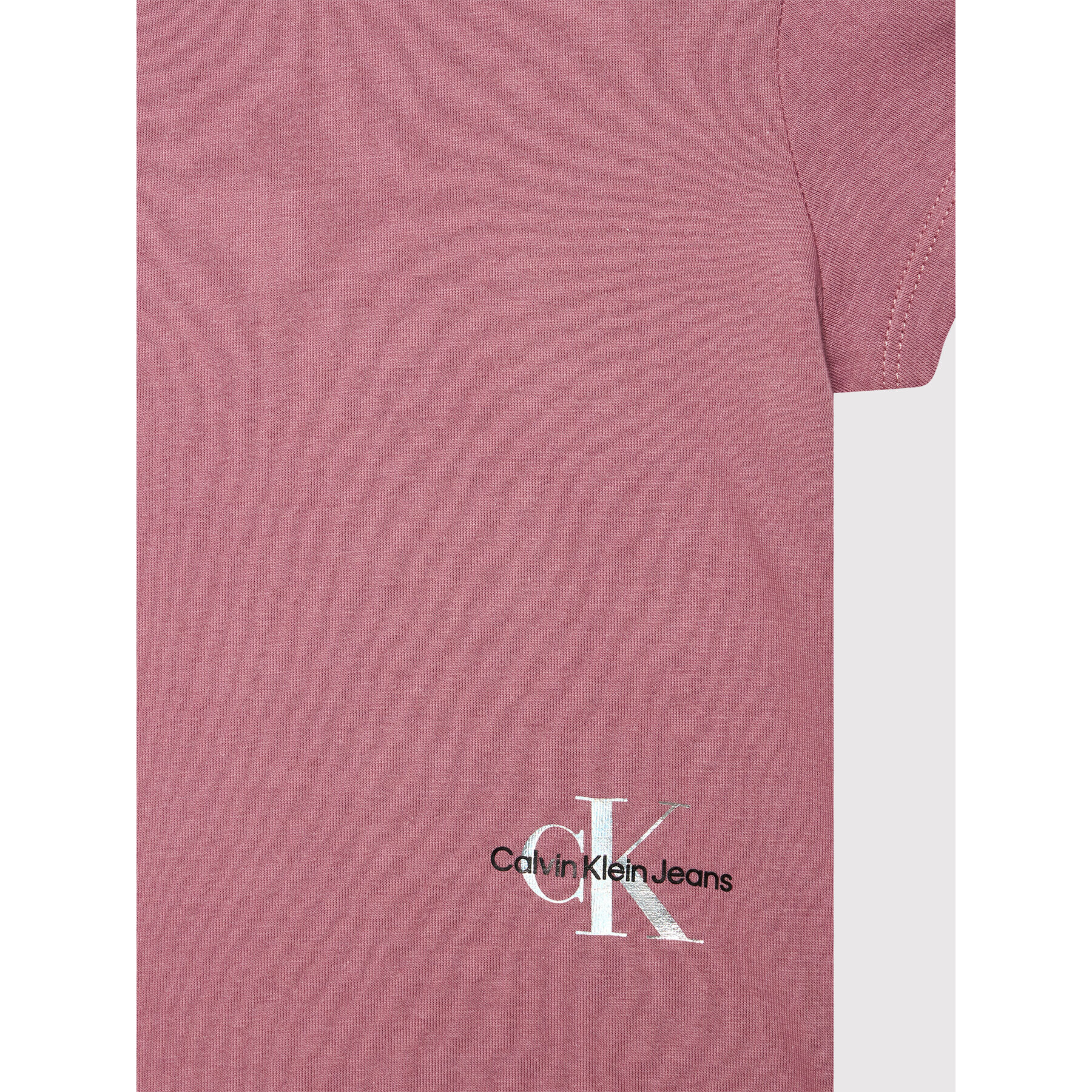 Calvin Klein Jeans T-Shirt Monogram Off Placed IG0IG01297 Růžová Regular Fit - Pepit.cz