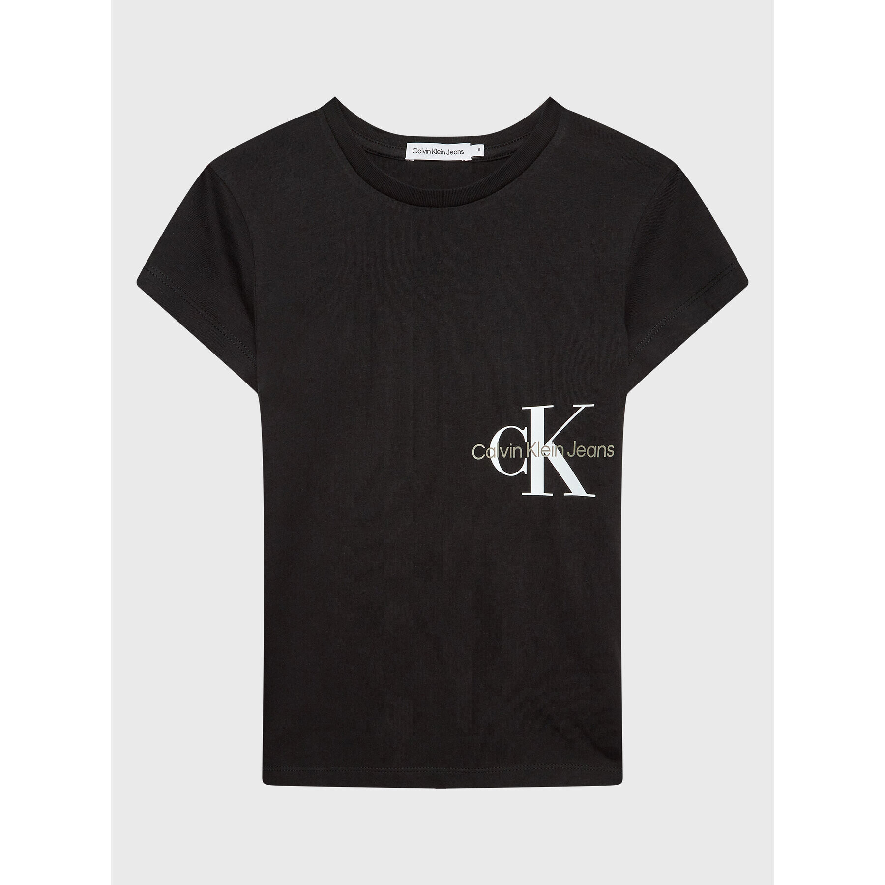 Calvin Klein Jeans T-Shirt Monogram Off Placed IG0IG01545 Černá Slim Fit - Pepit.cz