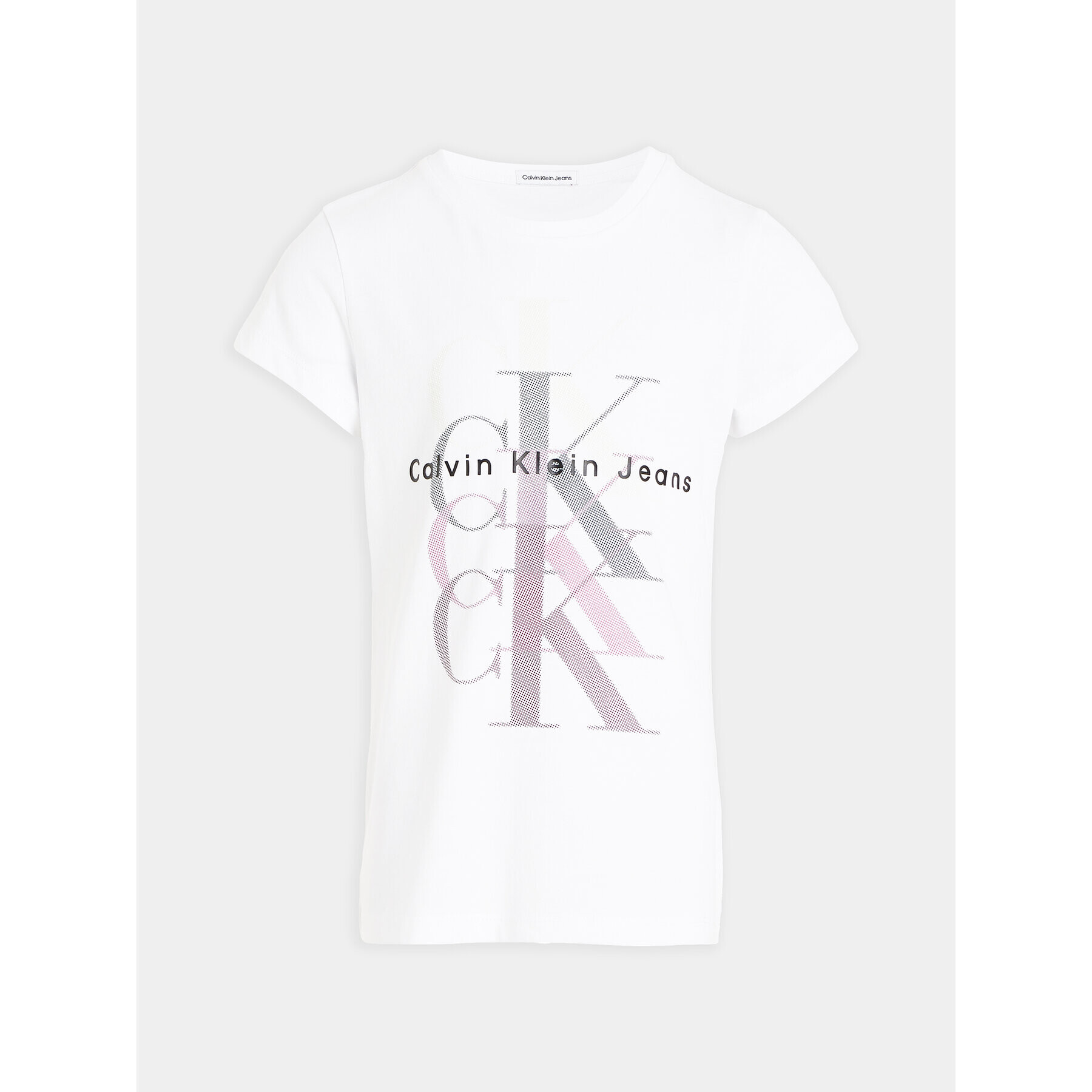 Calvin Klein Jeans T-Shirt Monogram Repeat IG0IG02263 Bílá Slim Fit - Pepit.cz