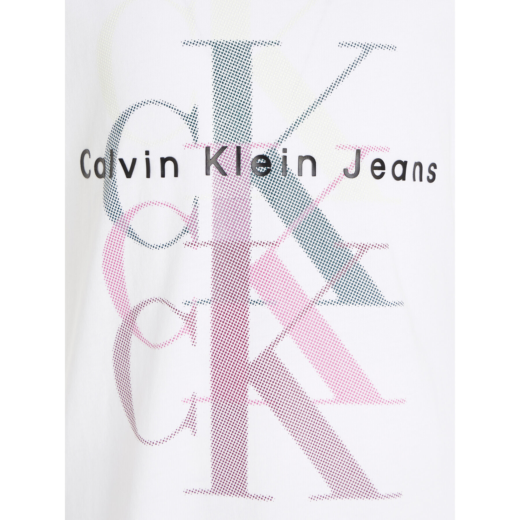 Calvin Klein Jeans T-Shirt Monogram Repeat IG0IG02263 Bílá Slim Fit - Pepit.cz