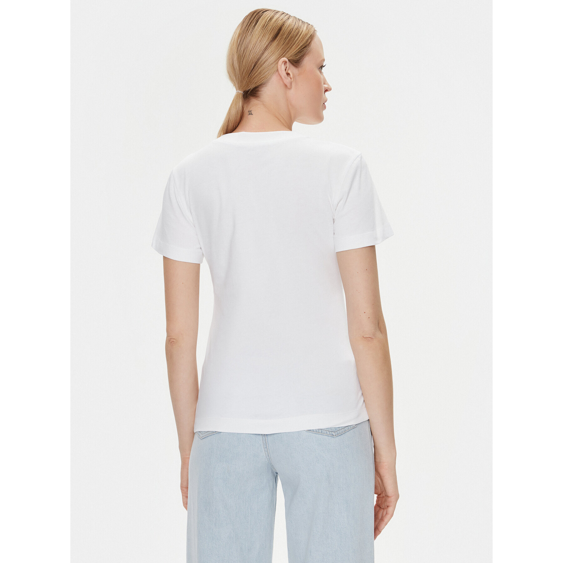 Calvin Klein Jeans T-Shirt Monologo J20J222564 Bílá Slim Fit - Pepit.cz