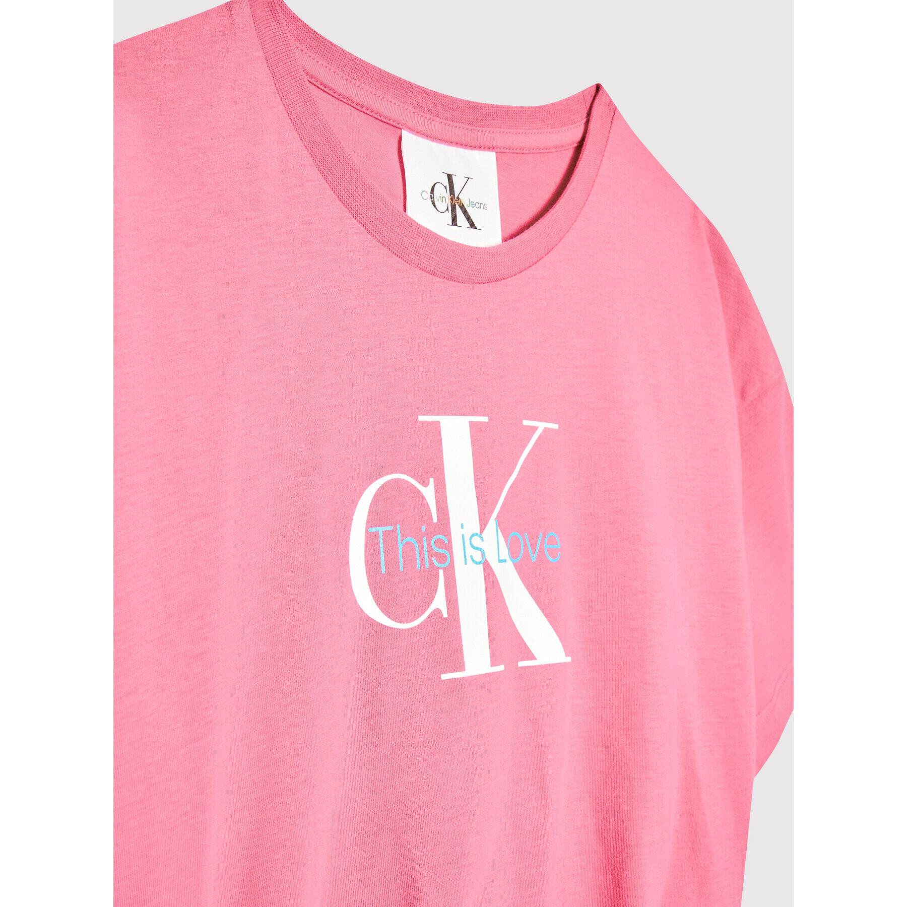 Calvin Klein Jeans T-Shirt Pride Monogram Logo IG0IG01794 Růžová Relaxed Fit - Pepit.cz