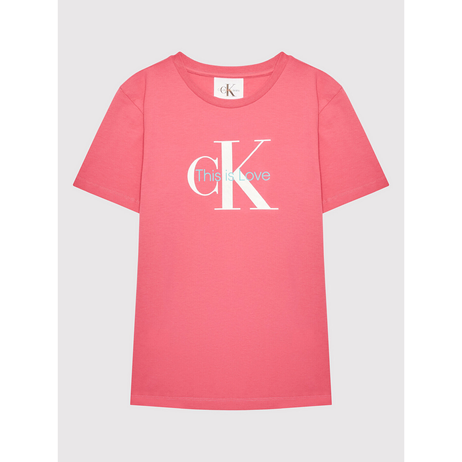 Calvin Klein Jeans T-Shirt Pride Monogram Logo IU0IU00339 Růžová Regular Fit - Pepit.cz