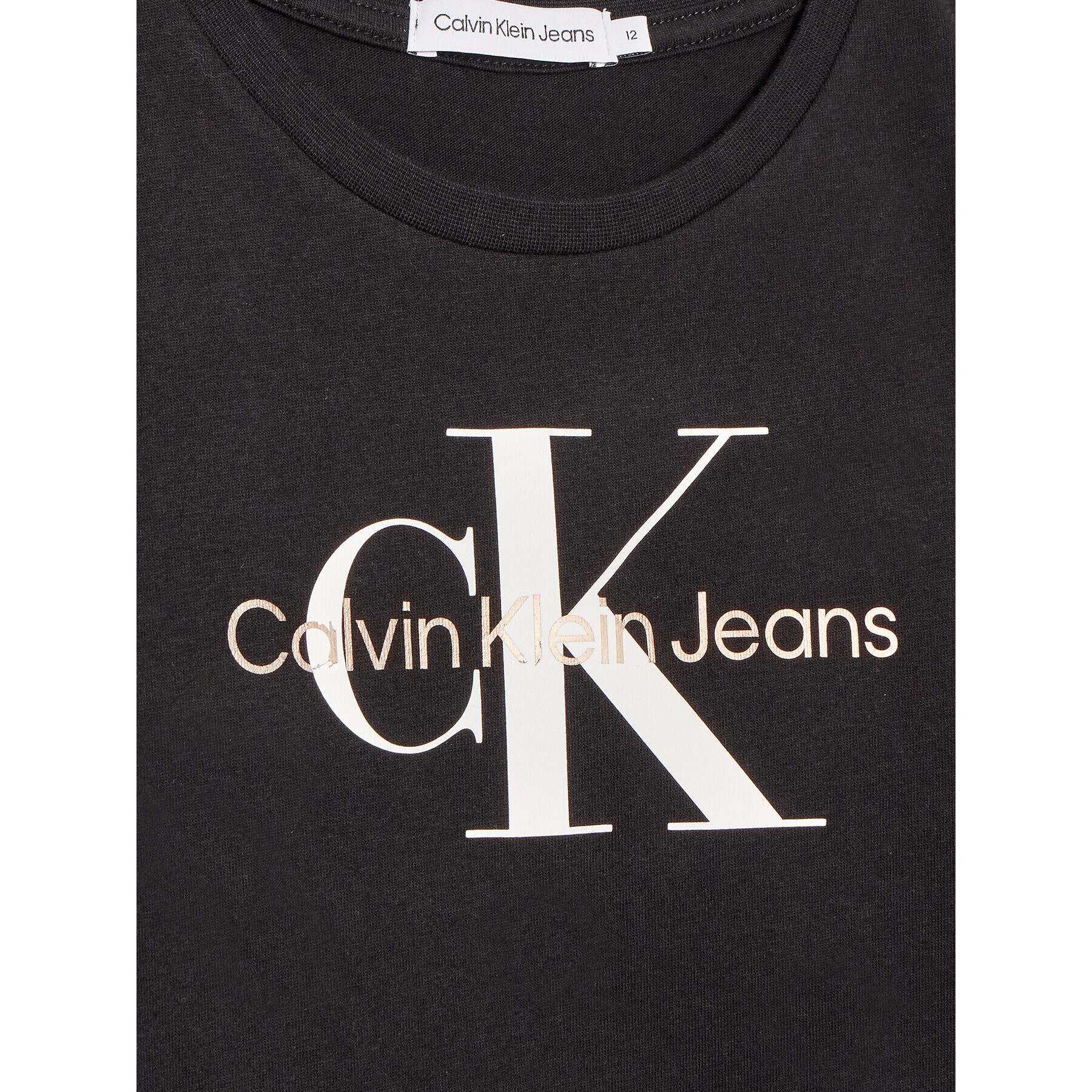 Calvin Klein Jeans T-Shirt Reflective Monogram IG0IG01347 Černá Slim Fit - Pepit.cz