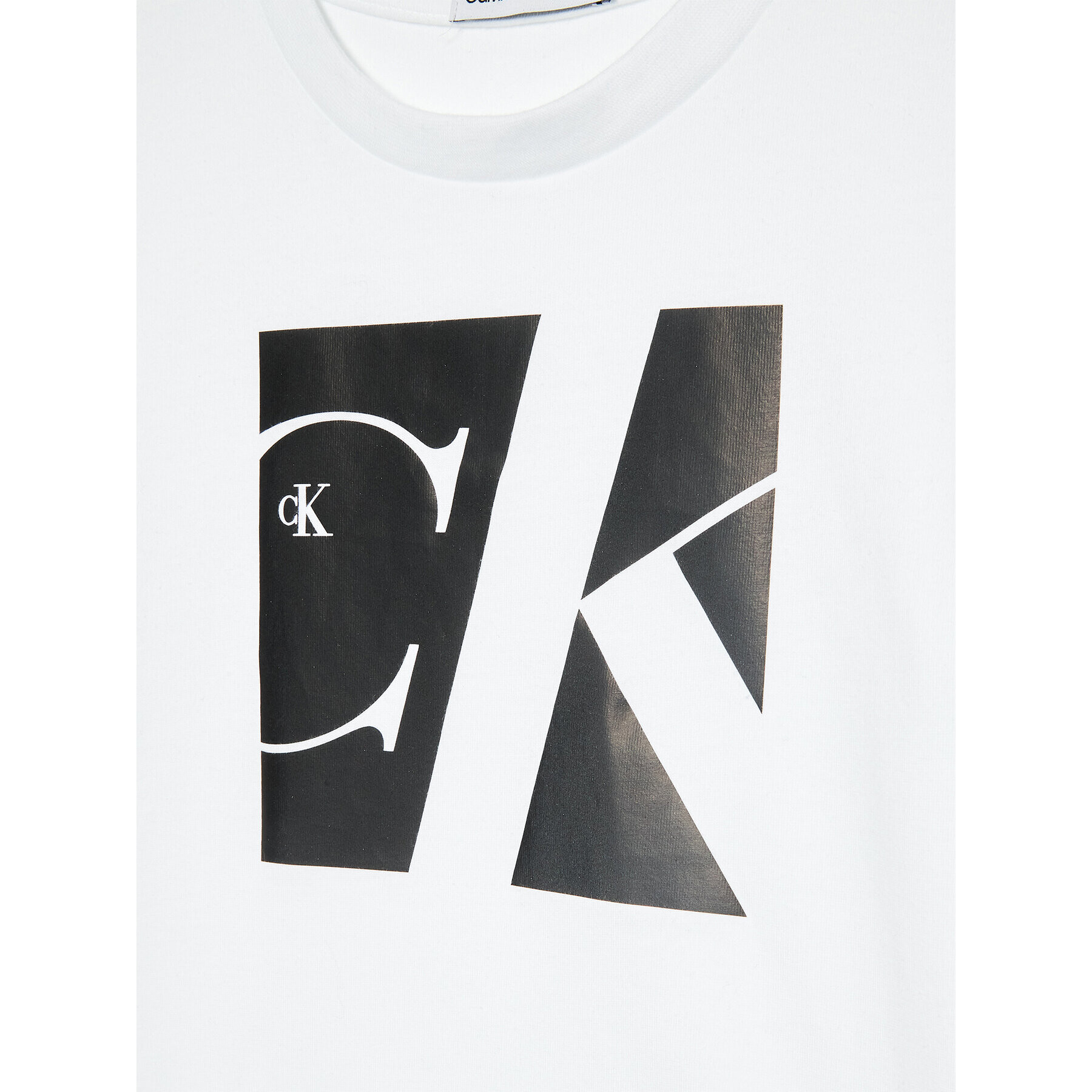 Calvin Klein Jeans T-Shirt Reflective Monogram Logo IB0IB01336 Bílá Regular Fit - Pepit.cz