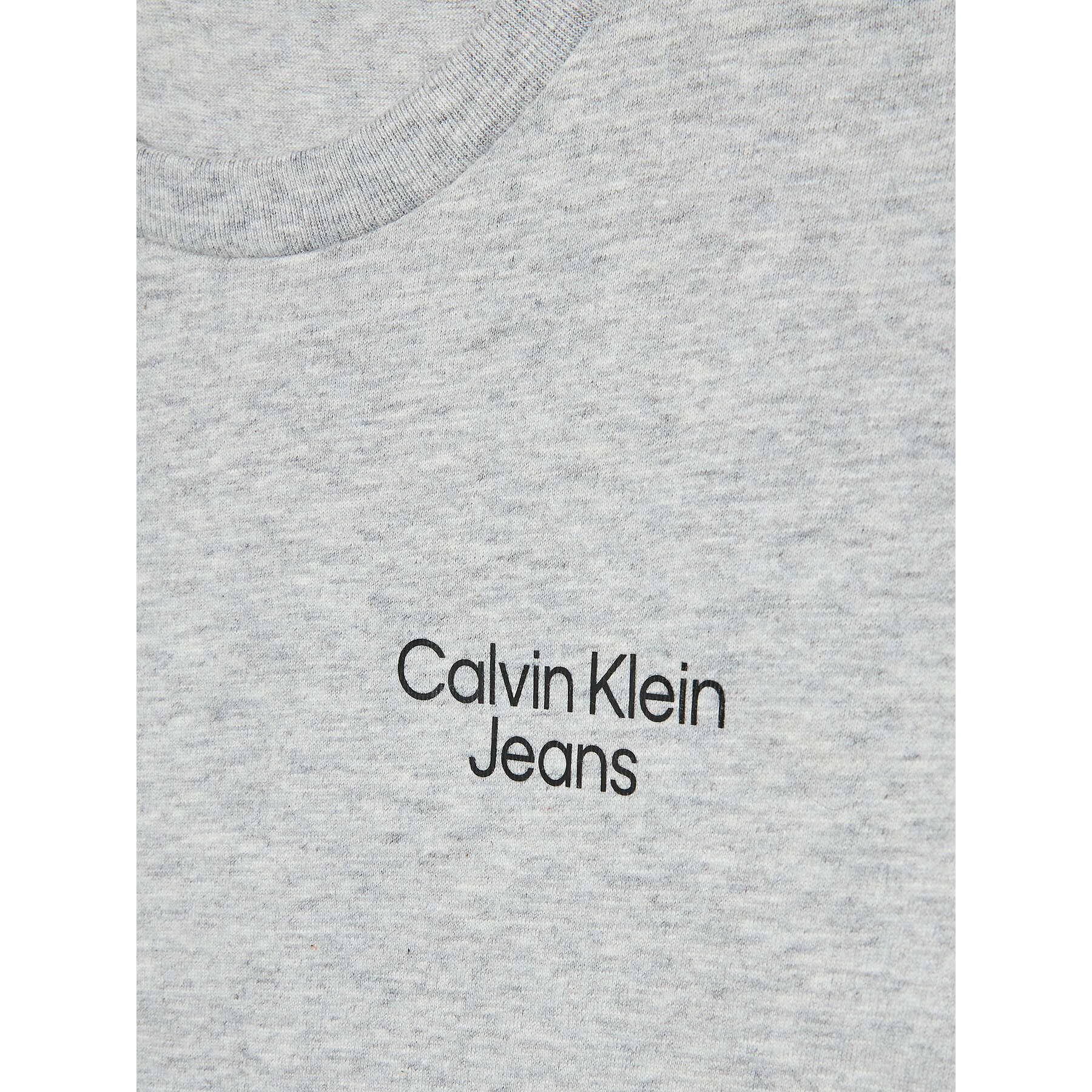 Calvin Klein Jeans T-Shirt Stack Logo IB0IB01319 Šedá Regular Fit - Pepit.cz