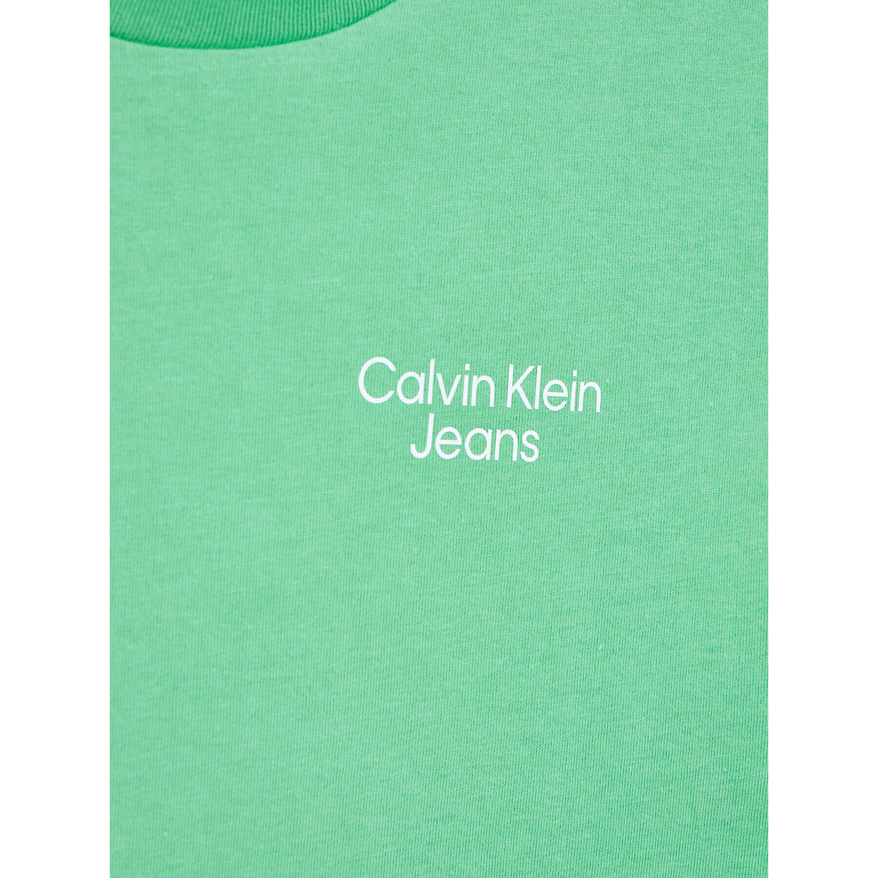 Calvin Klein Jeans T-Shirt Stack Logo IB0IB01319 Zelená Regular Fit - Pepit.cz