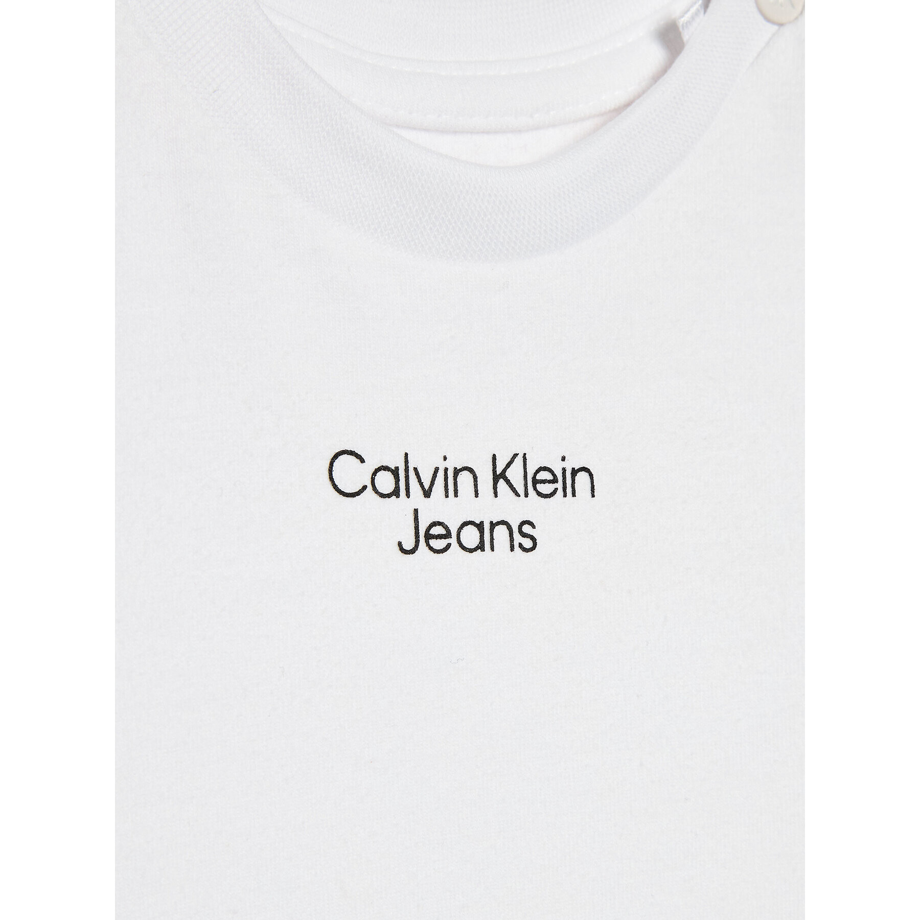 Calvin Klein Jeans T-Shirt Stack Logo IN0IN00021 Bílá Regular Fit - Pepit.cz