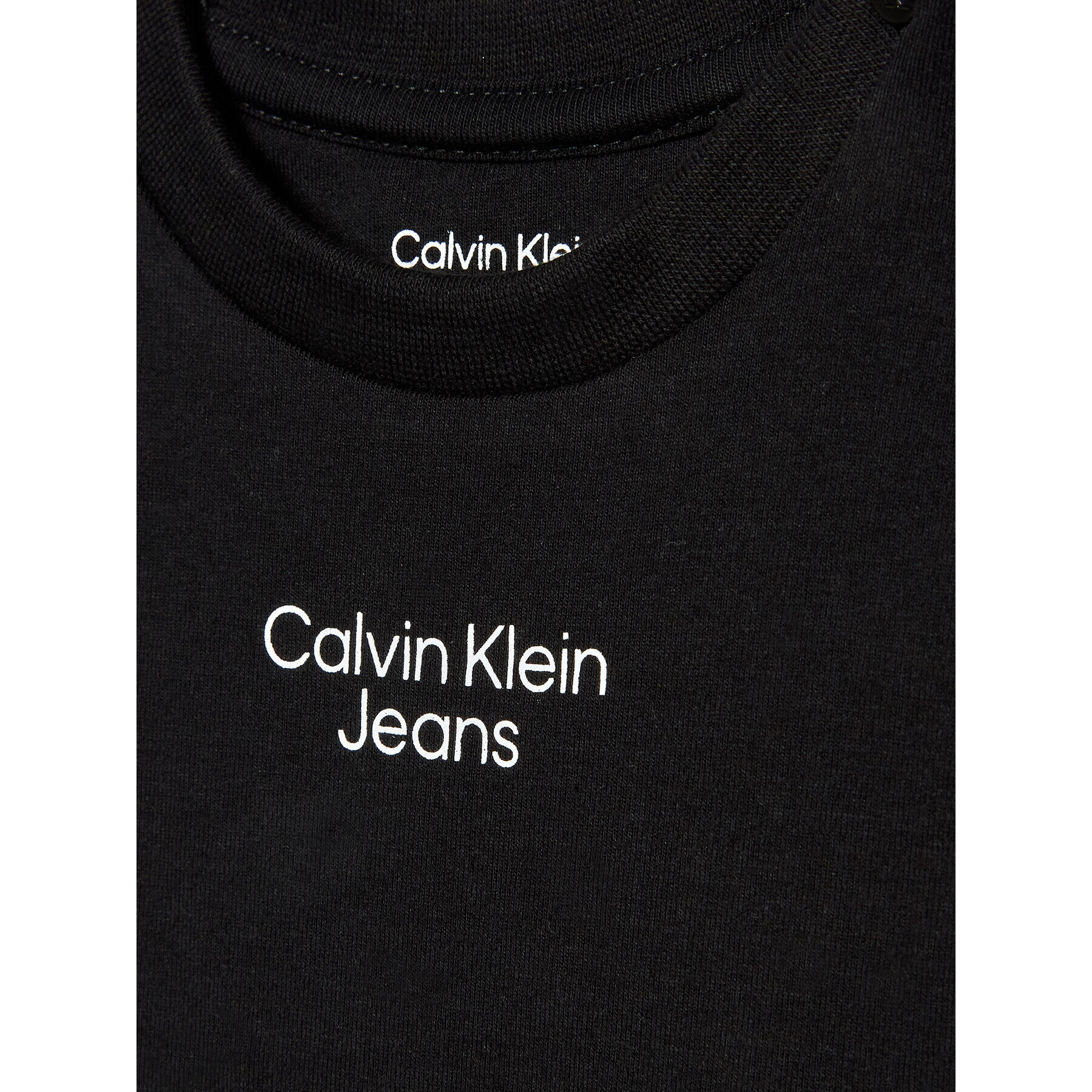 Calvin Klein Jeans T-Shirt Stack Logo IN0IN00021 Černá Regular Fit - Pepit.cz