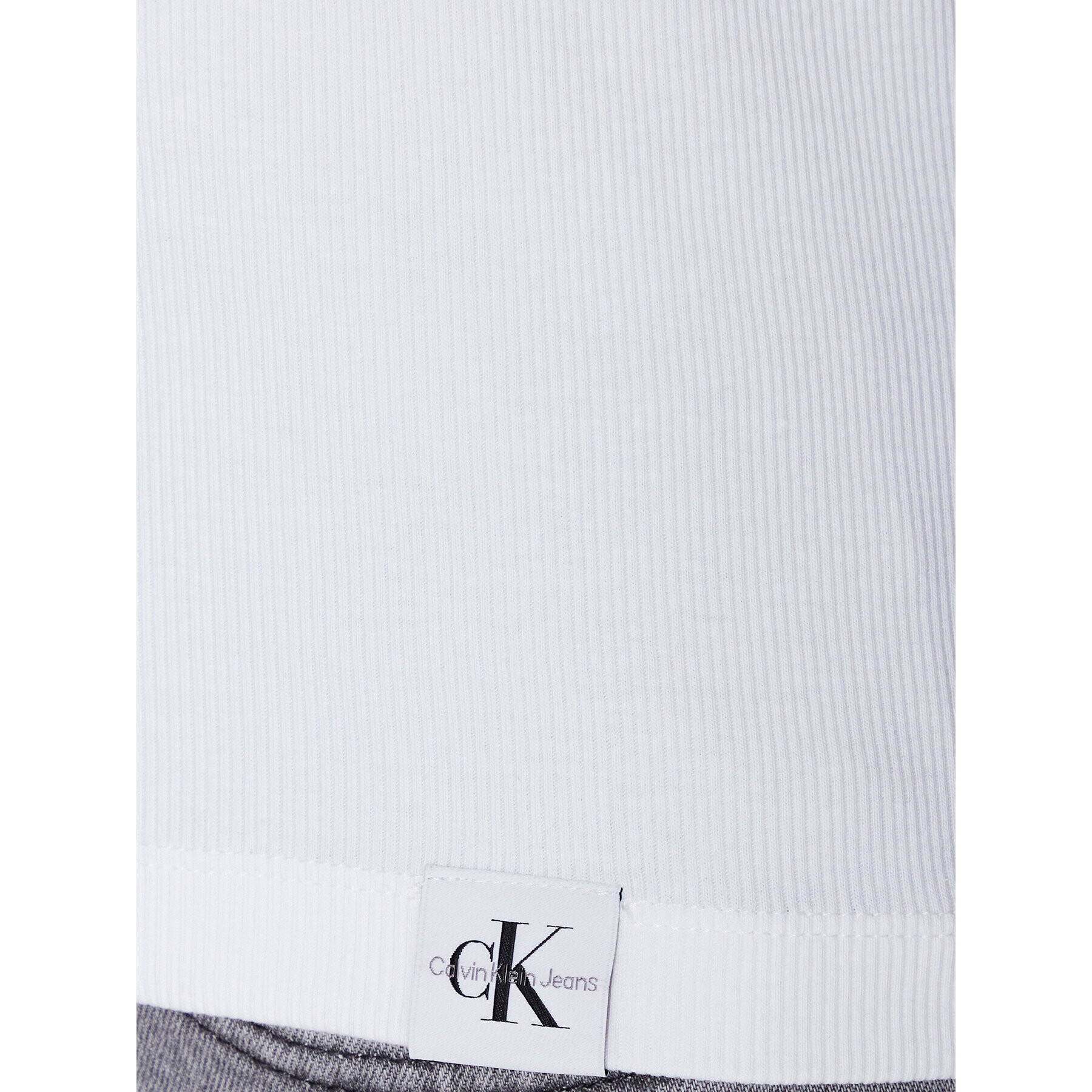 Calvin Klein Jeans Tank top J30J322846 Bílá Regular Fit - Pepit.cz