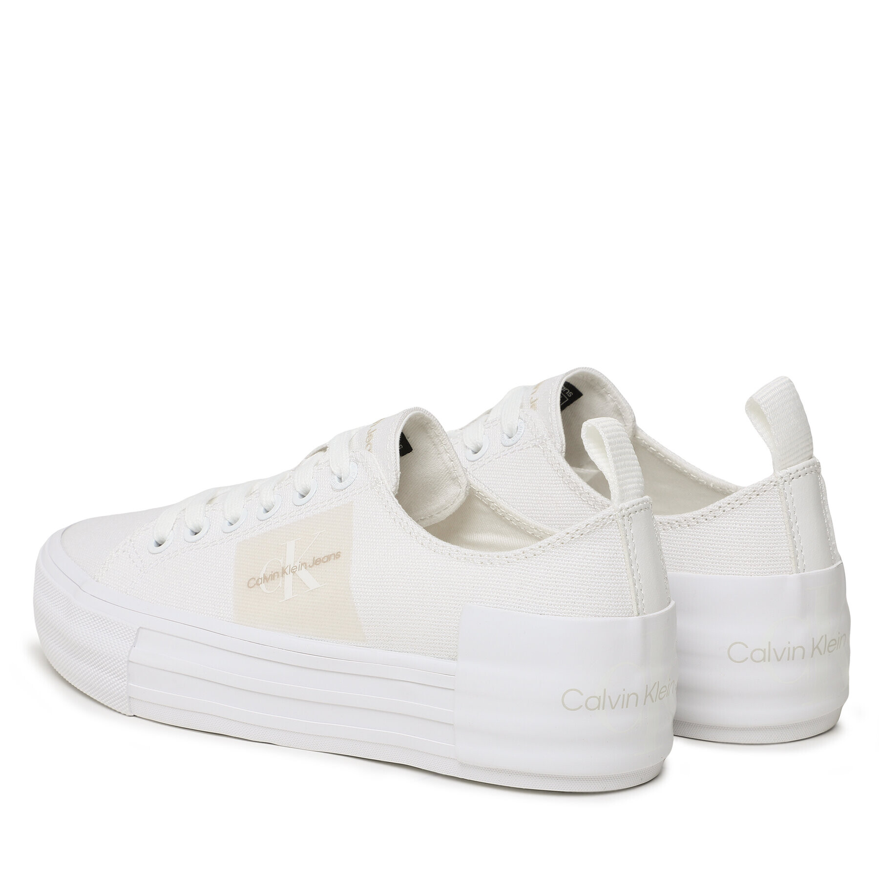 Calvin Klein Jeans Tenisky Bold Vulc Flat Laceup YW0YW01039 Bílá - Pepit.cz