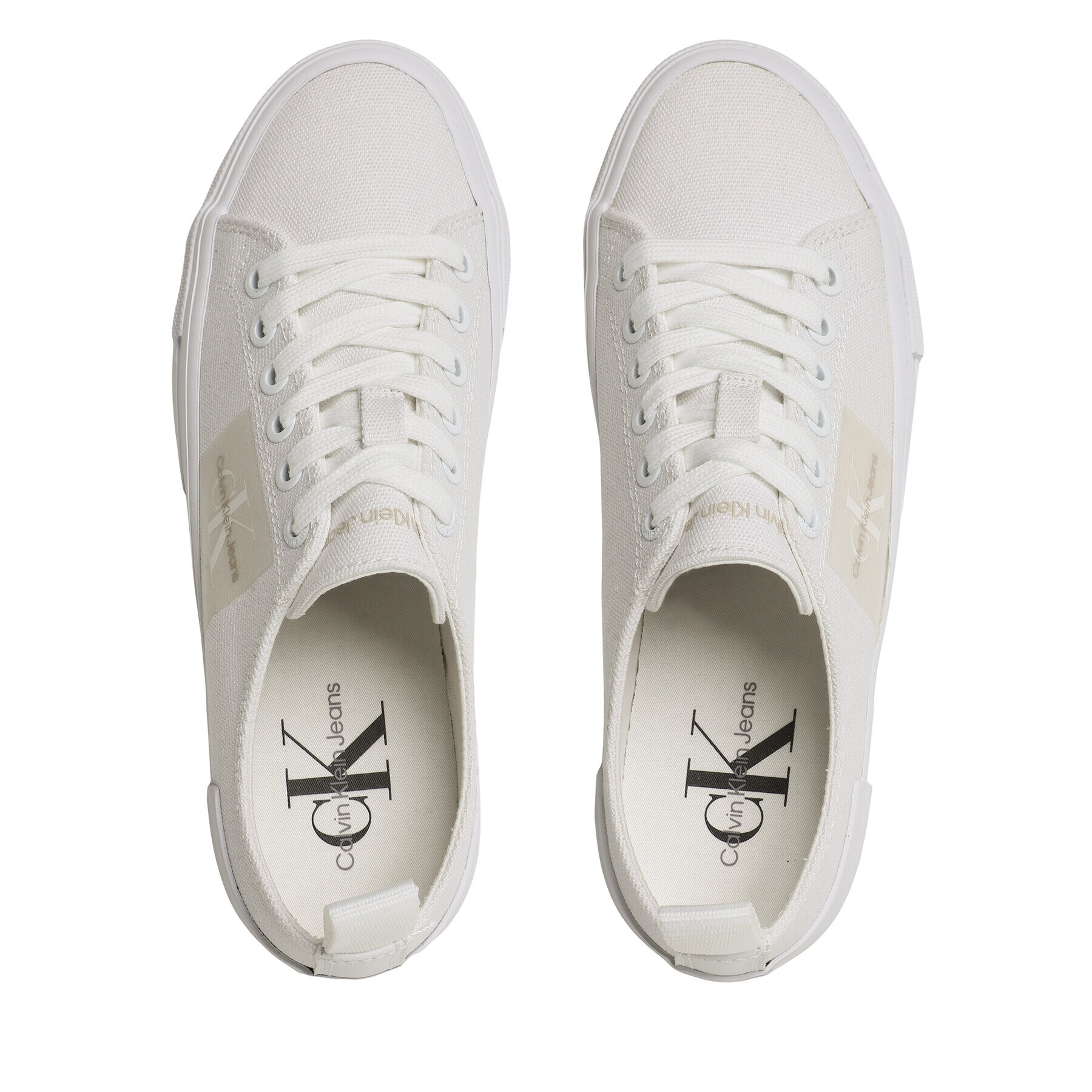 Calvin Klein Jeans Tenisky Bold Vulc Flat Laceup YW0YW01039 Bílá - Pepit.cz