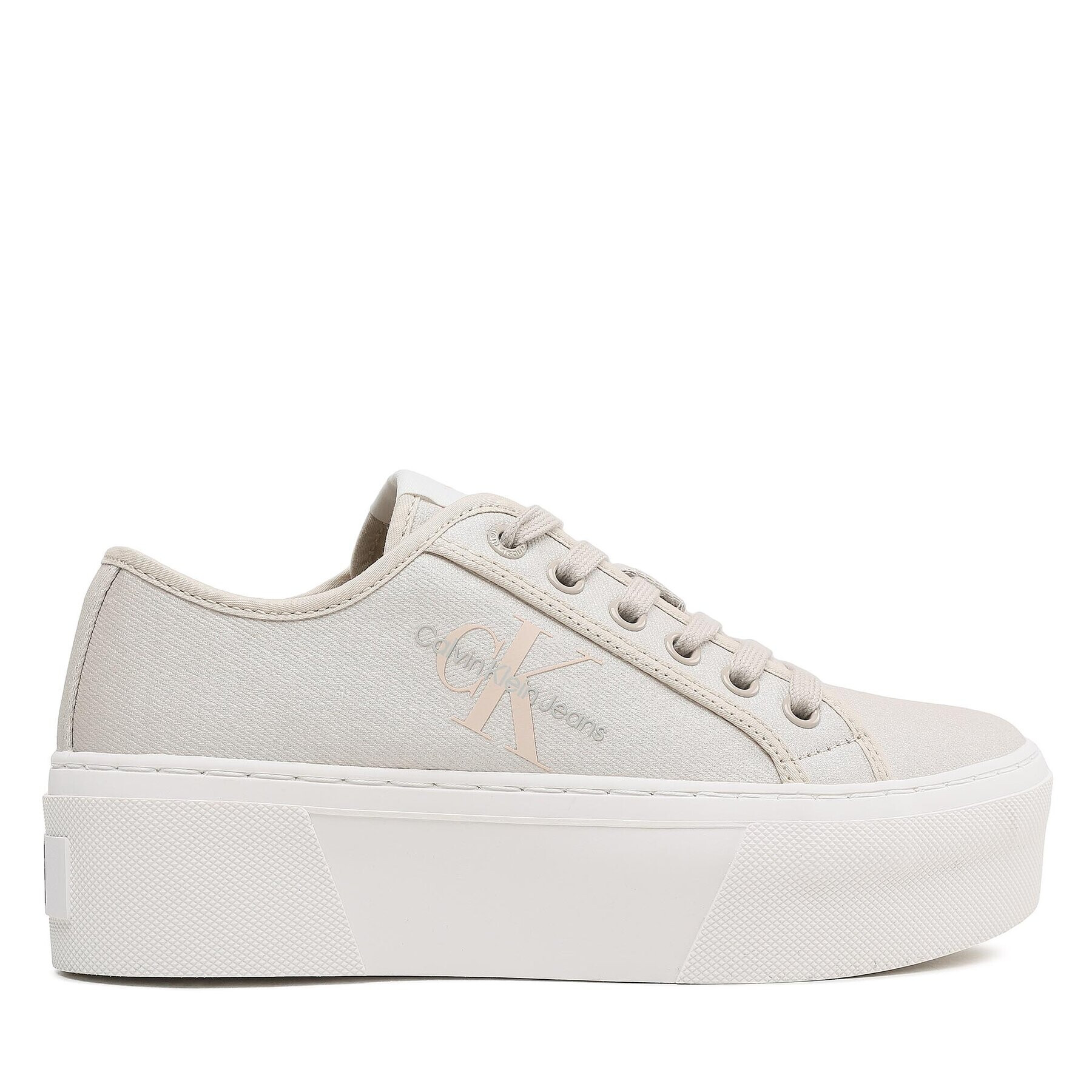 Calvin Klein Jeans Tenisky Cupsole Flatform Ny Pearl Wn YW0YW01221 Béžová - Pepit.cz