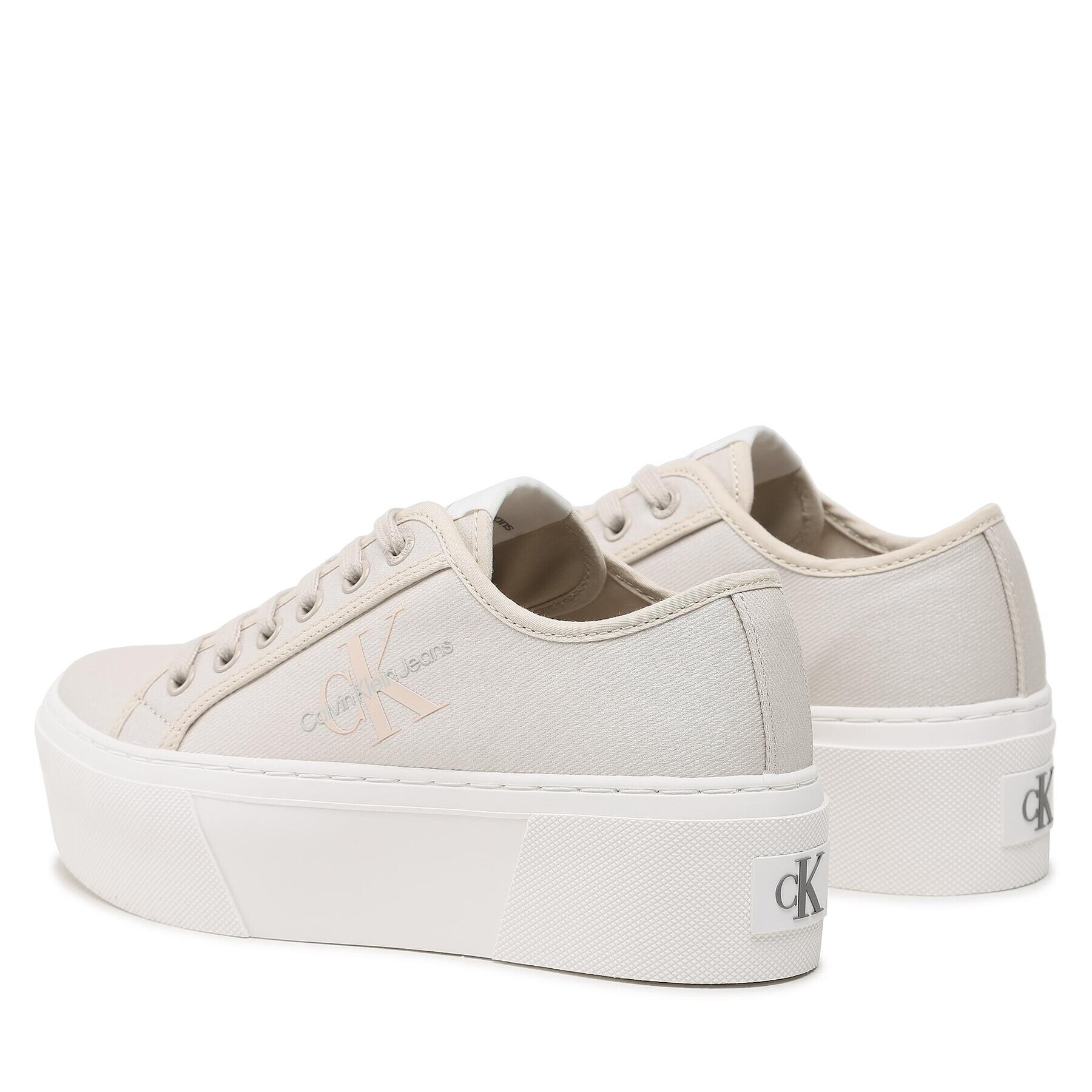 Calvin Klein Jeans Tenisky Cupsole Flatform Ny Pearl Wn YW0YW01221 Béžová - Pepit.cz