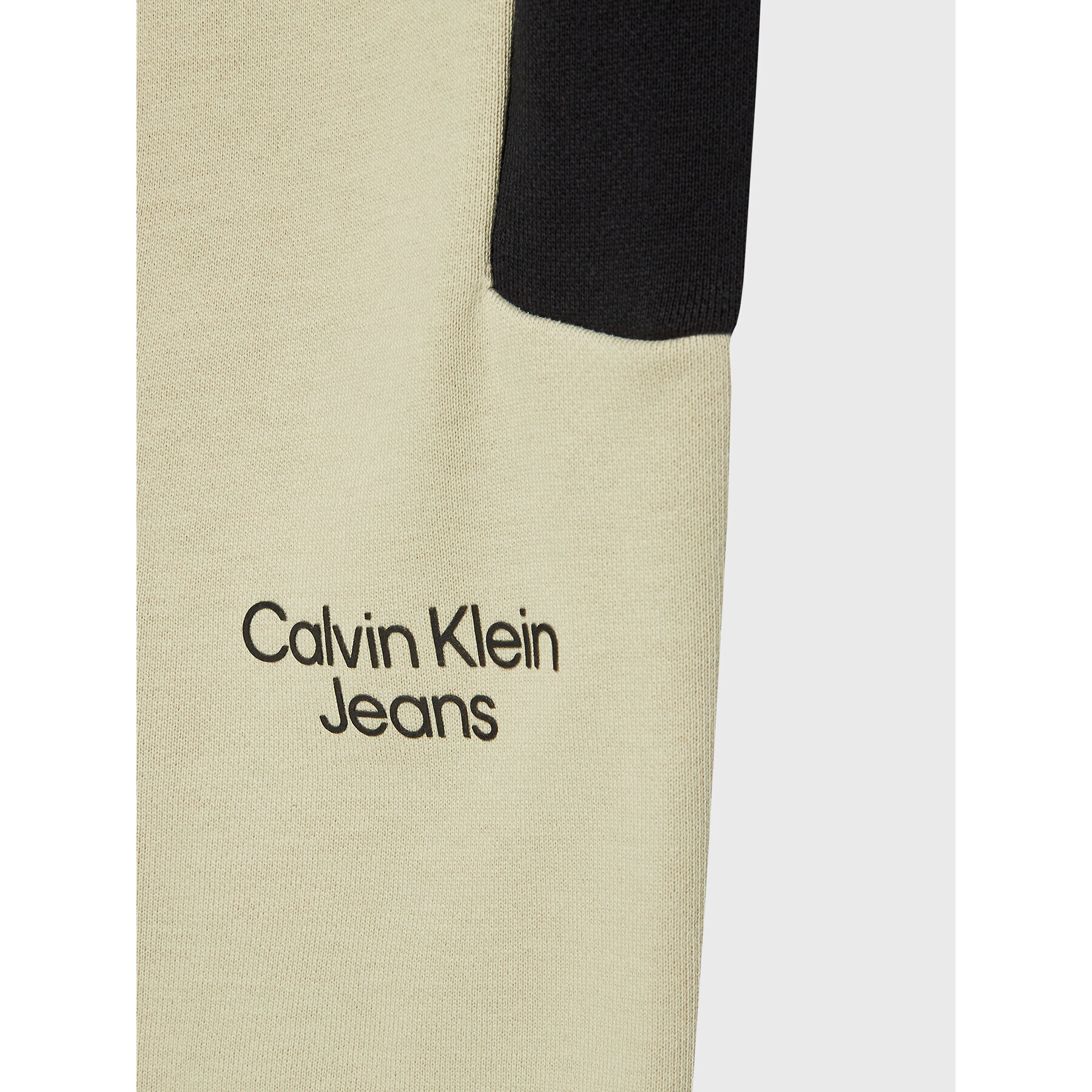 Calvin Klein Jeans Tepláková souprava Block Stack Logo IB0IB01299 Béžová Regular Fit - Pepit.cz