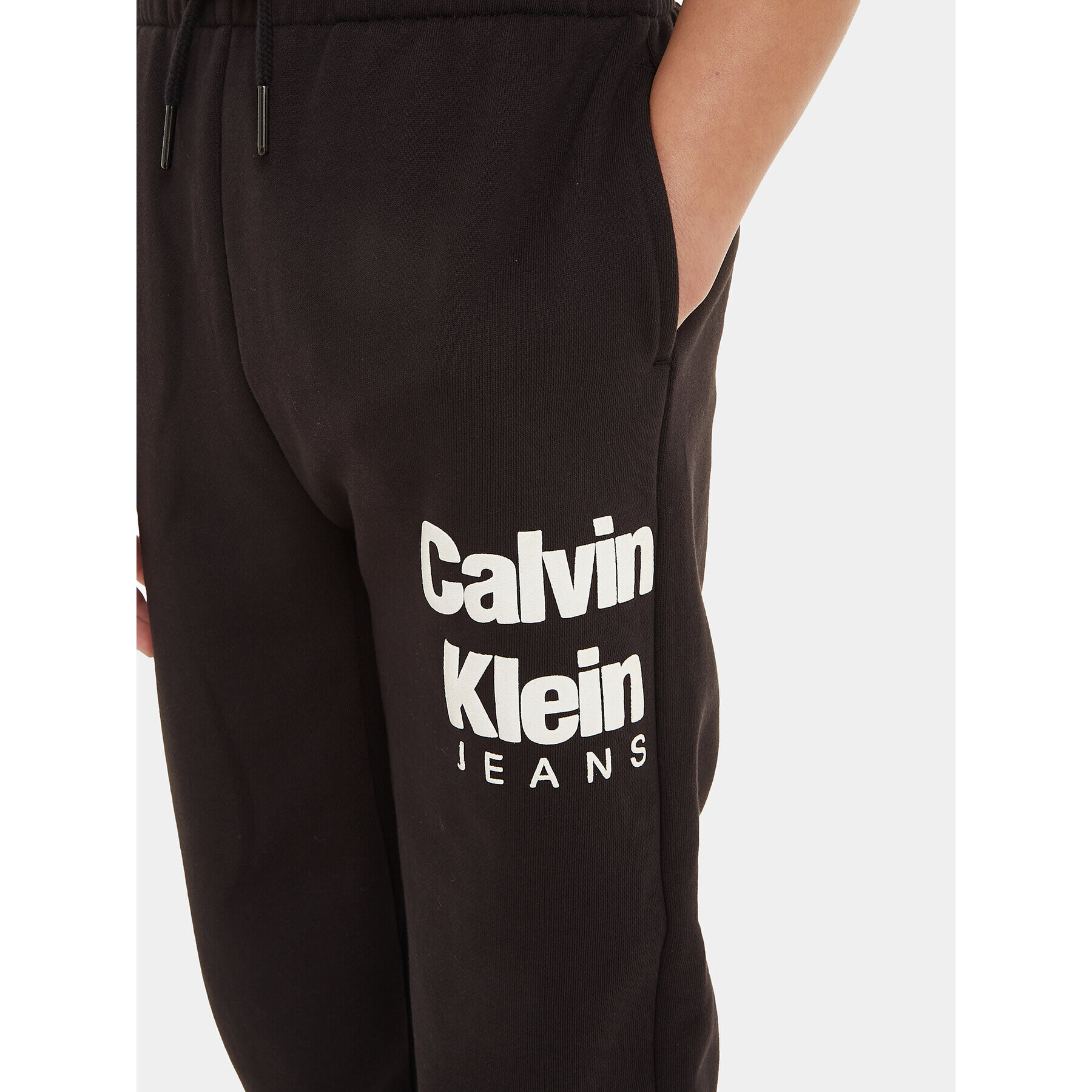 Calvin Klein Jeans Teplákové kalhoty IB0IB01816 Černá Regular Fit - Pepit.cz