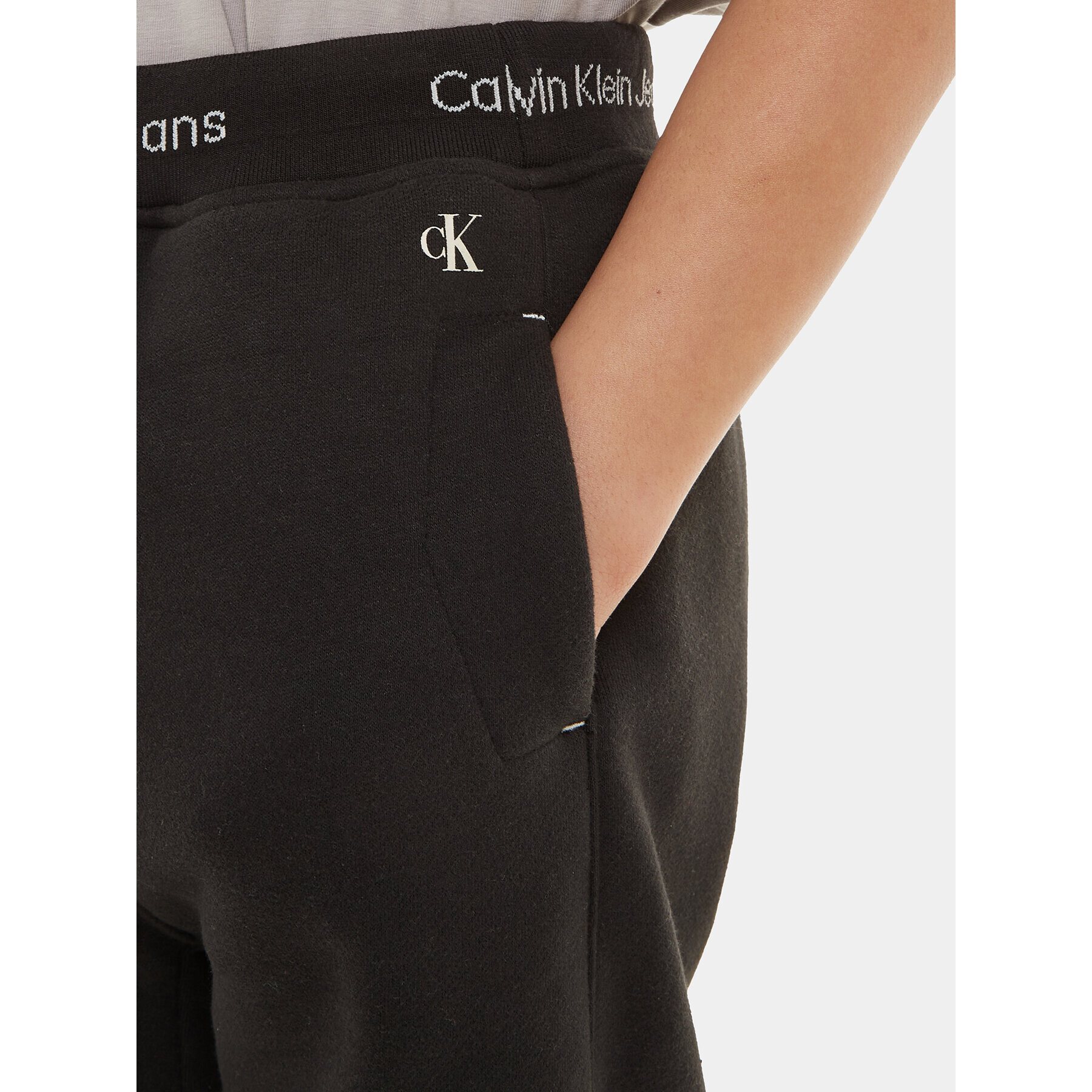 Calvin Klein Jeans Teplákové kalhoty Intrasia IB0IB01815 Černá Regular Fit - Pepit.cz