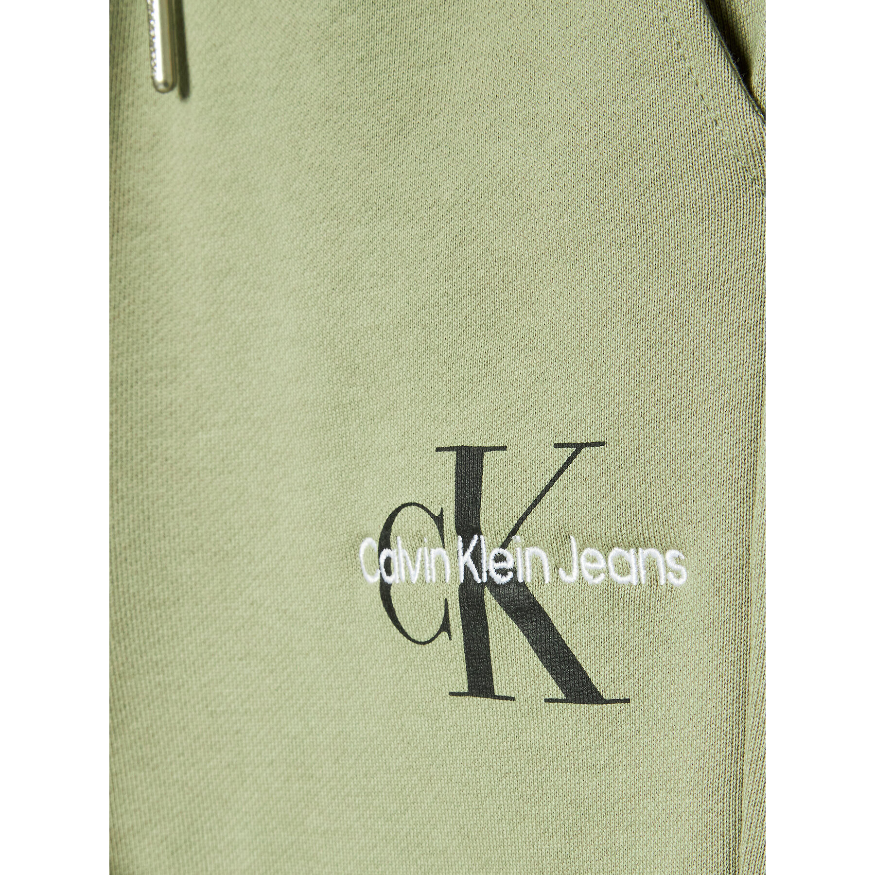 Calvin Klein Jeans Teplákové kalhoty Monogram Logo IU0IU00285 Zelená Regular Fit - Pepit.cz