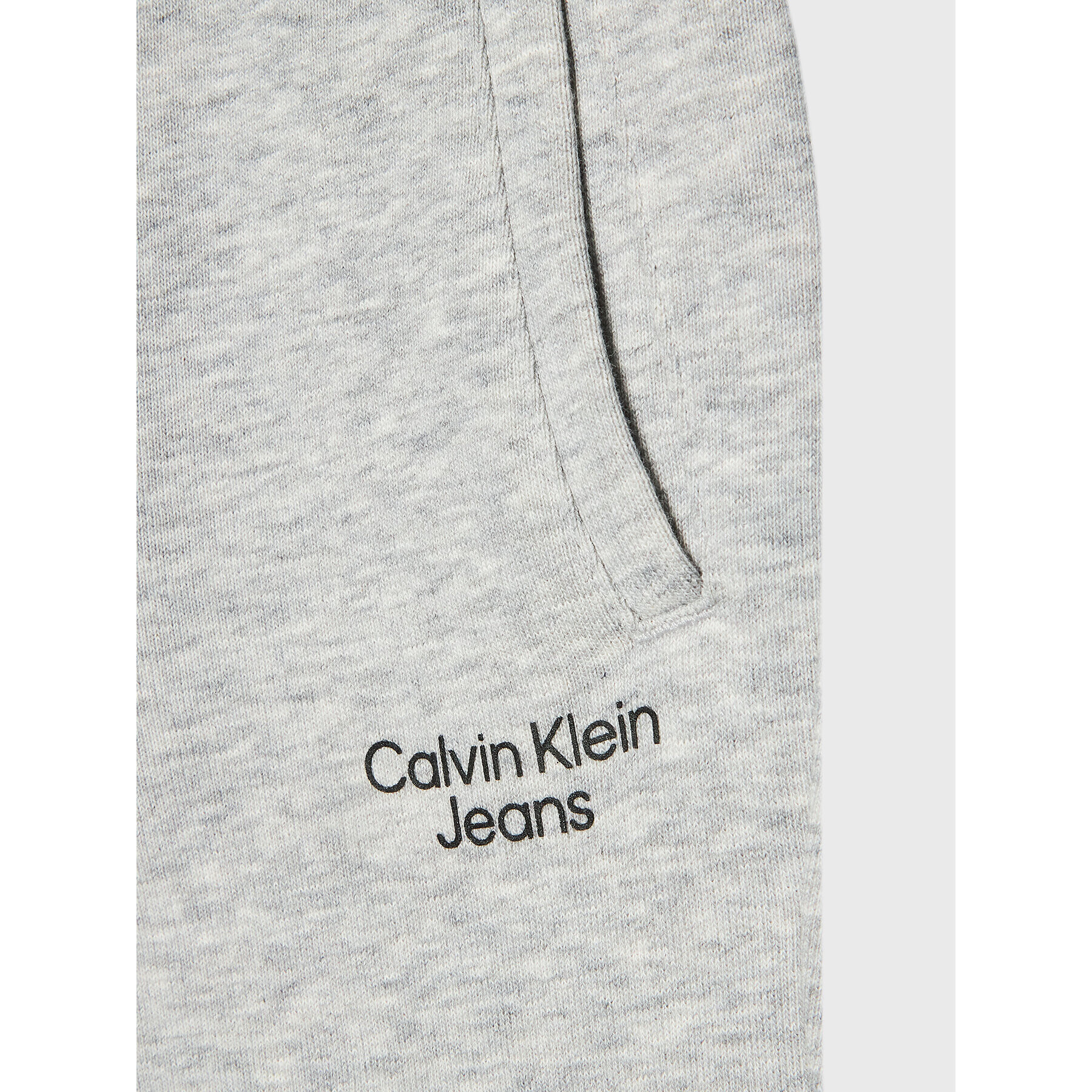 Calvin Klein Jeans Teplákové kalhoty Stack Logo IB0IB01282 Šedá Regular Fit - Pepit.cz