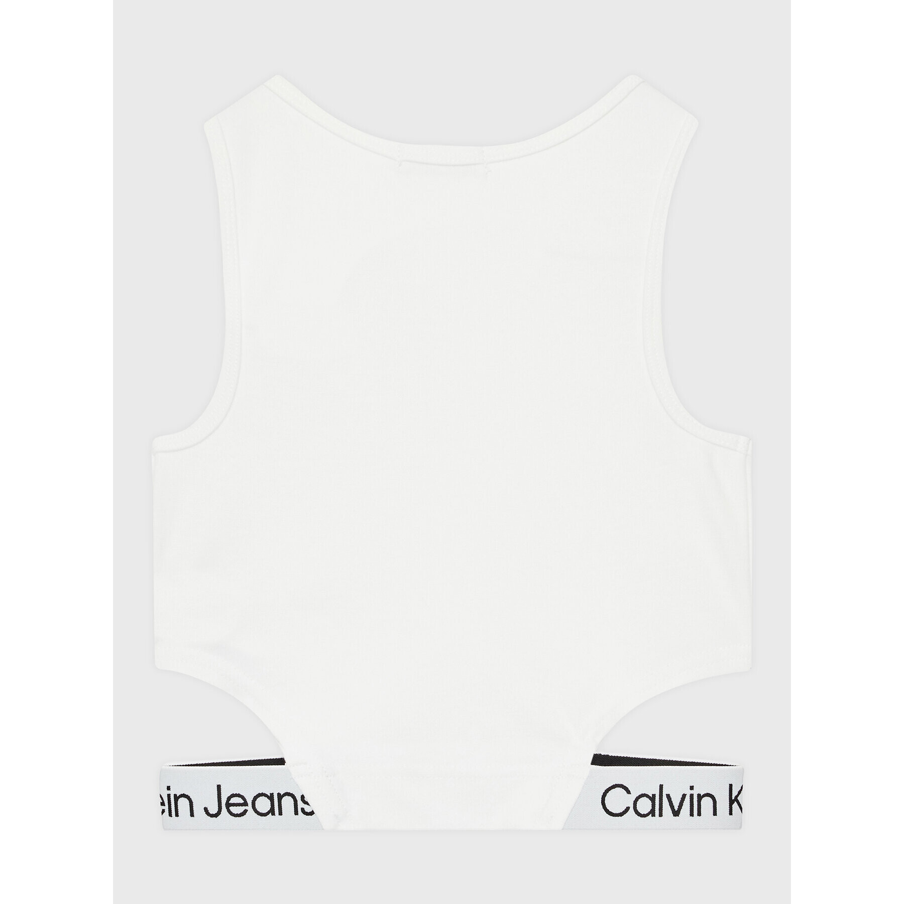 Calvin Klein Jeans Top Logo Tape IG0IG01950 Bílá Slim Fit - Pepit.cz