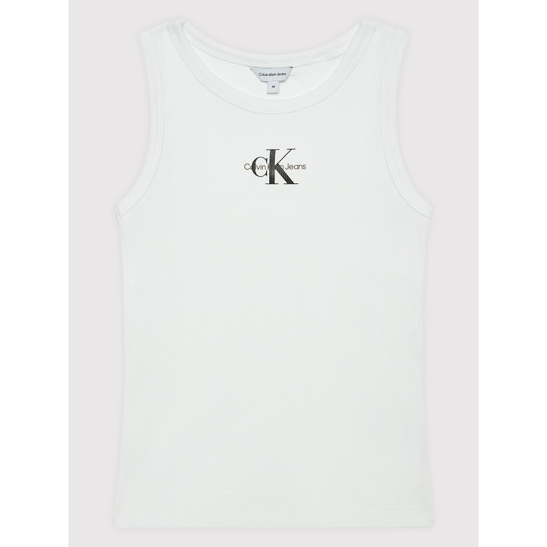 Calvin Klein Jeans Top Monogram IG0IG01356 Bílá Regular Fit - Pepit.cz