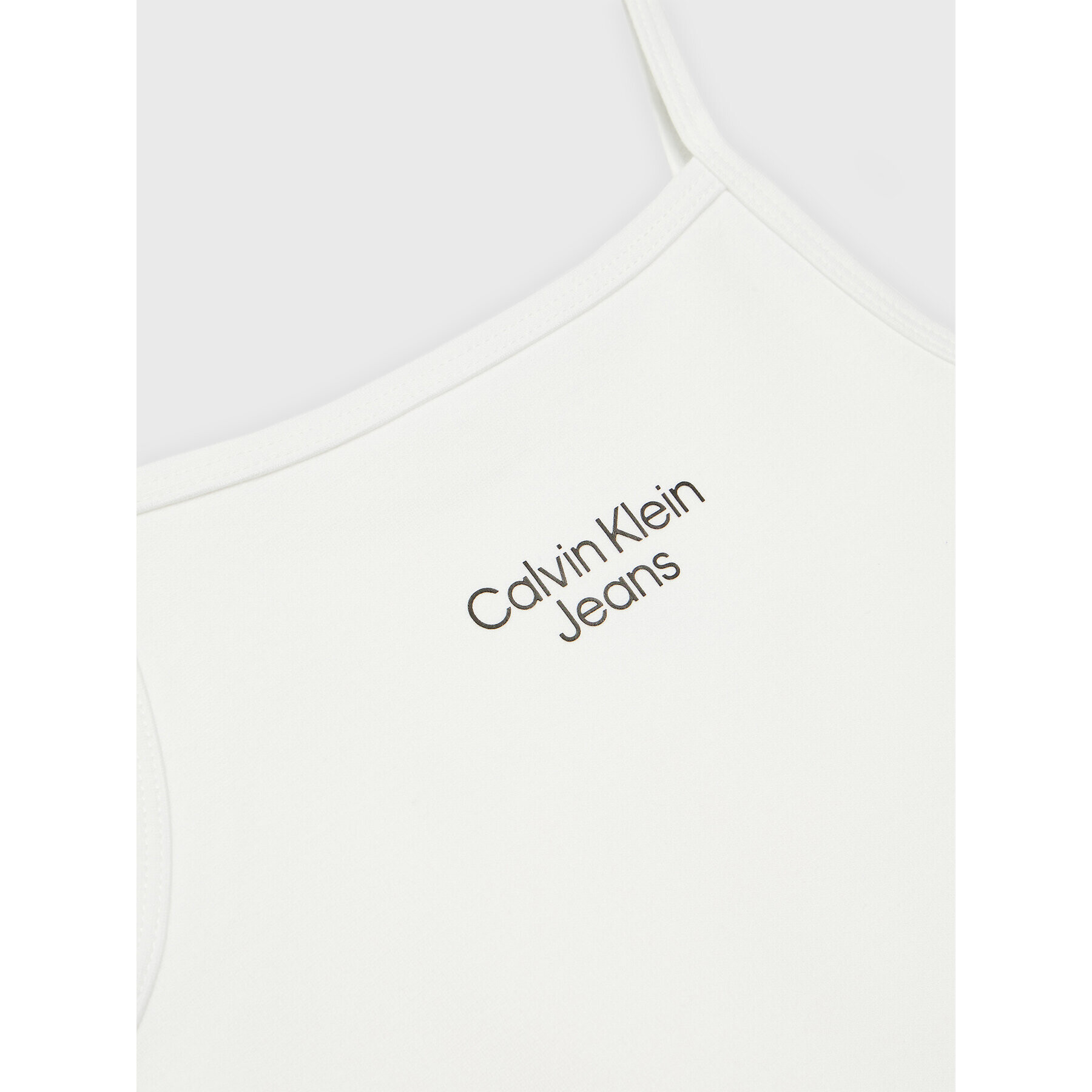 Calvin Klein Jeans Top Stacked Logo IG0IG01467 Bílá Slim Fit - Pepit.cz