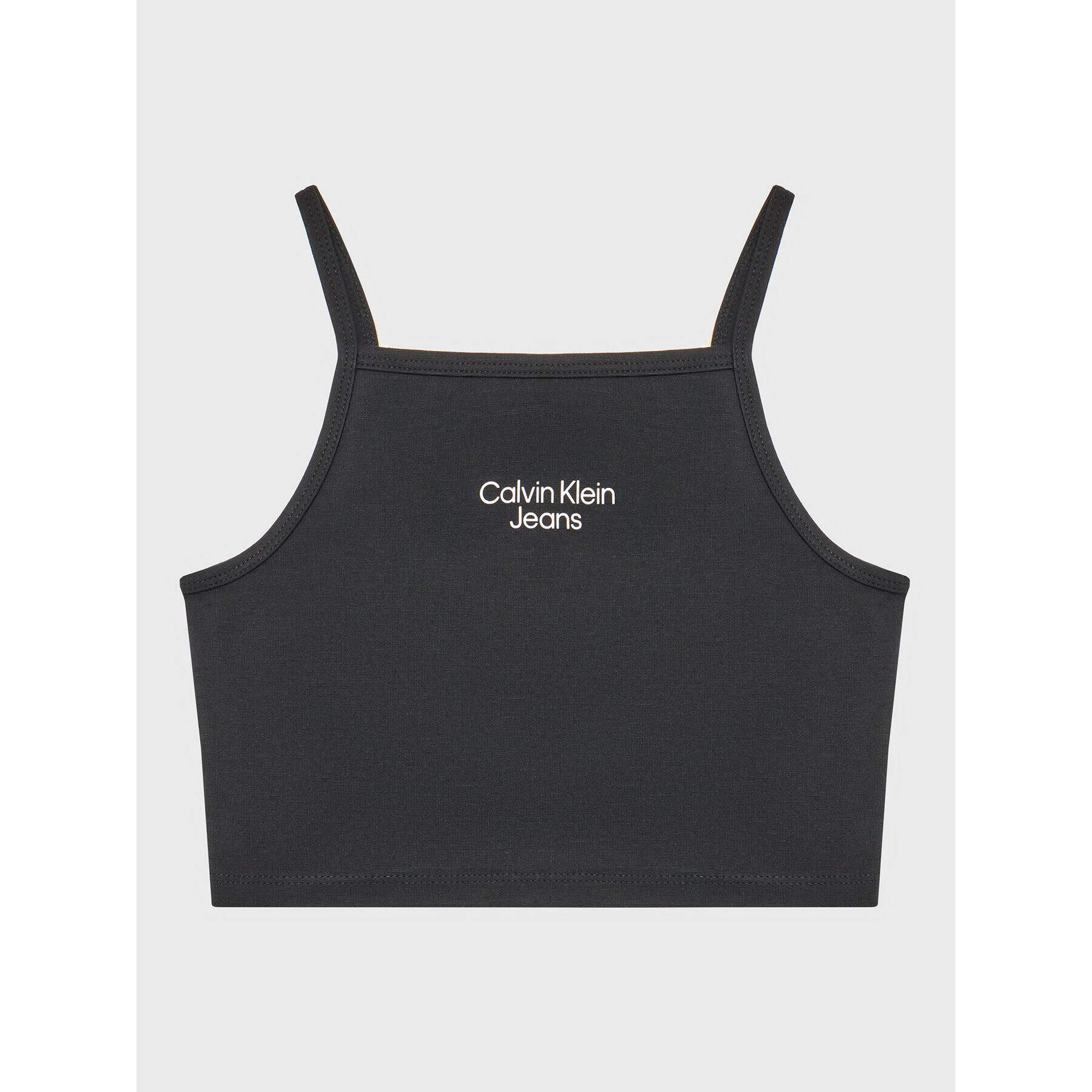 Calvin Klein Jeans Top Stacked Logo IG0IG01467 Černá Slim Fit - Pepit.cz