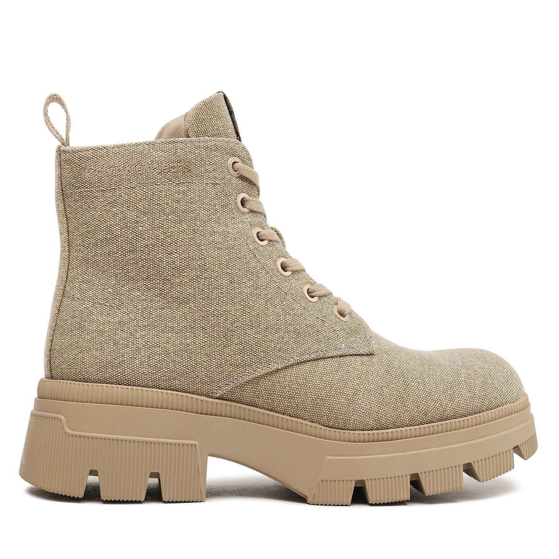 Calvin Klein Jeans Turistická obuv Chunky Combat Laceup Boot Co YW0YW01239 Béžová - Pepit.cz