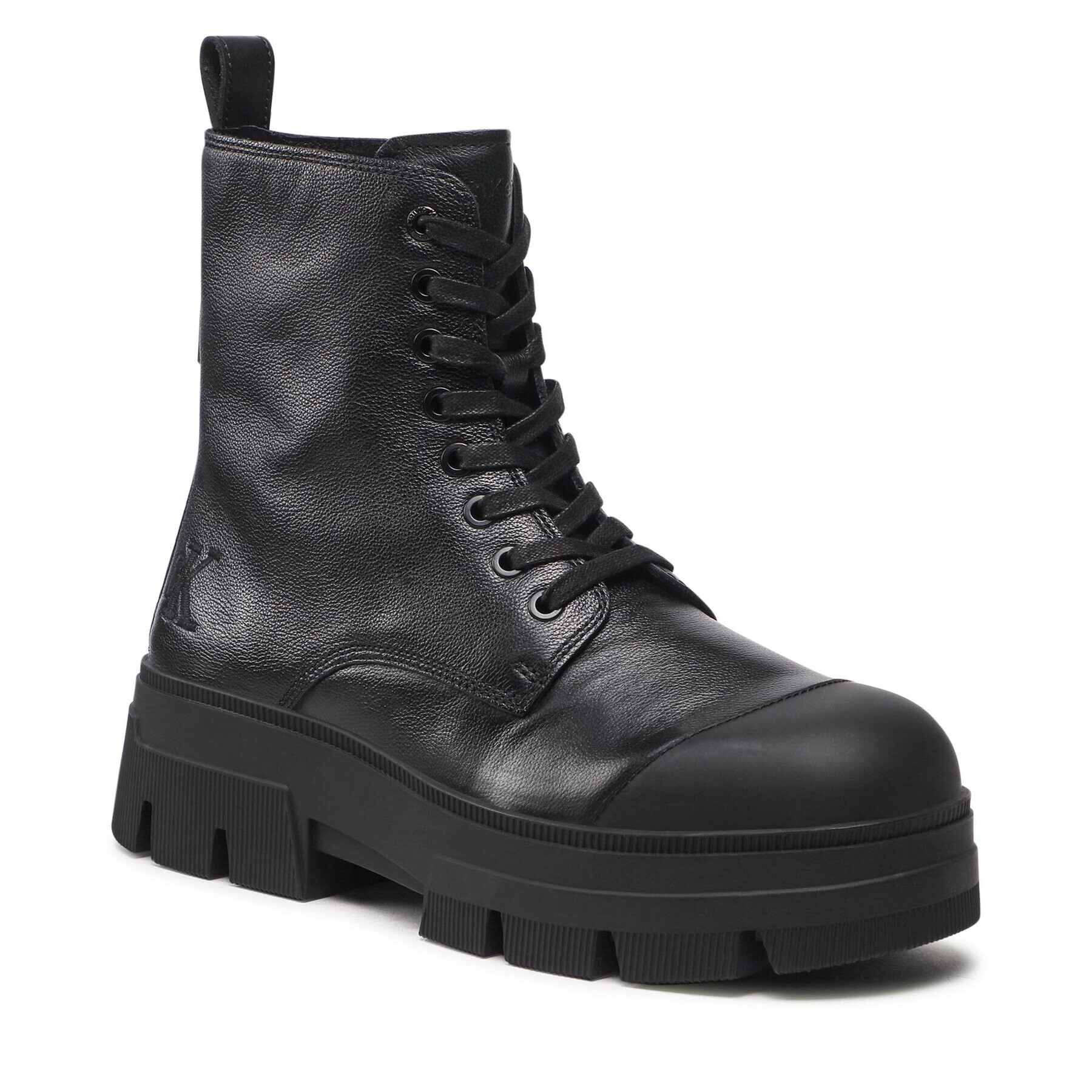 Calvin Klein Jeans Turistická obuv Chunky Combat Laceup YM0YM00478 Černá - Pepit.cz