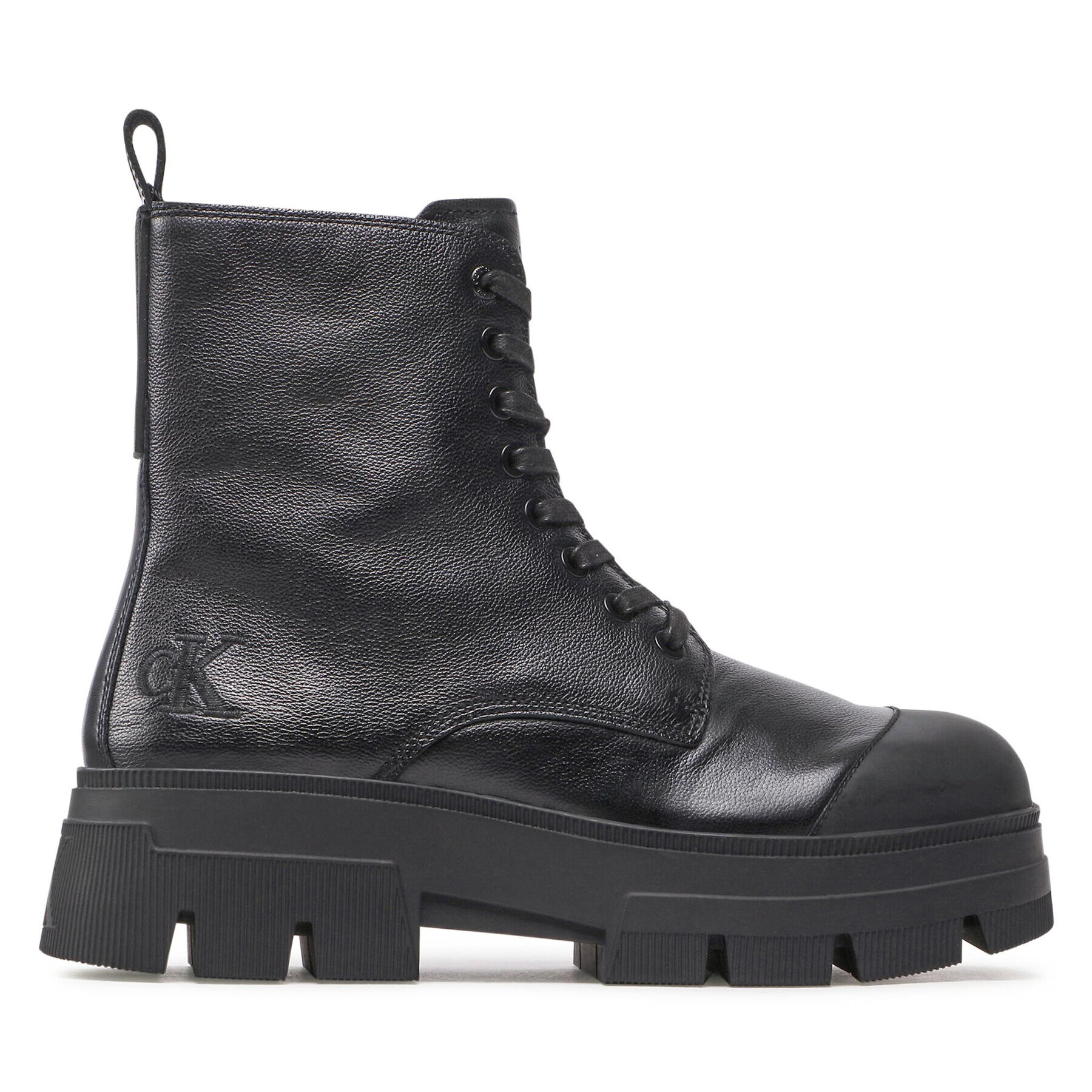 Calvin Klein Jeans Turistická obuv Chunky Combat Laceup YM0YM00478 Černá - Pepit.cz