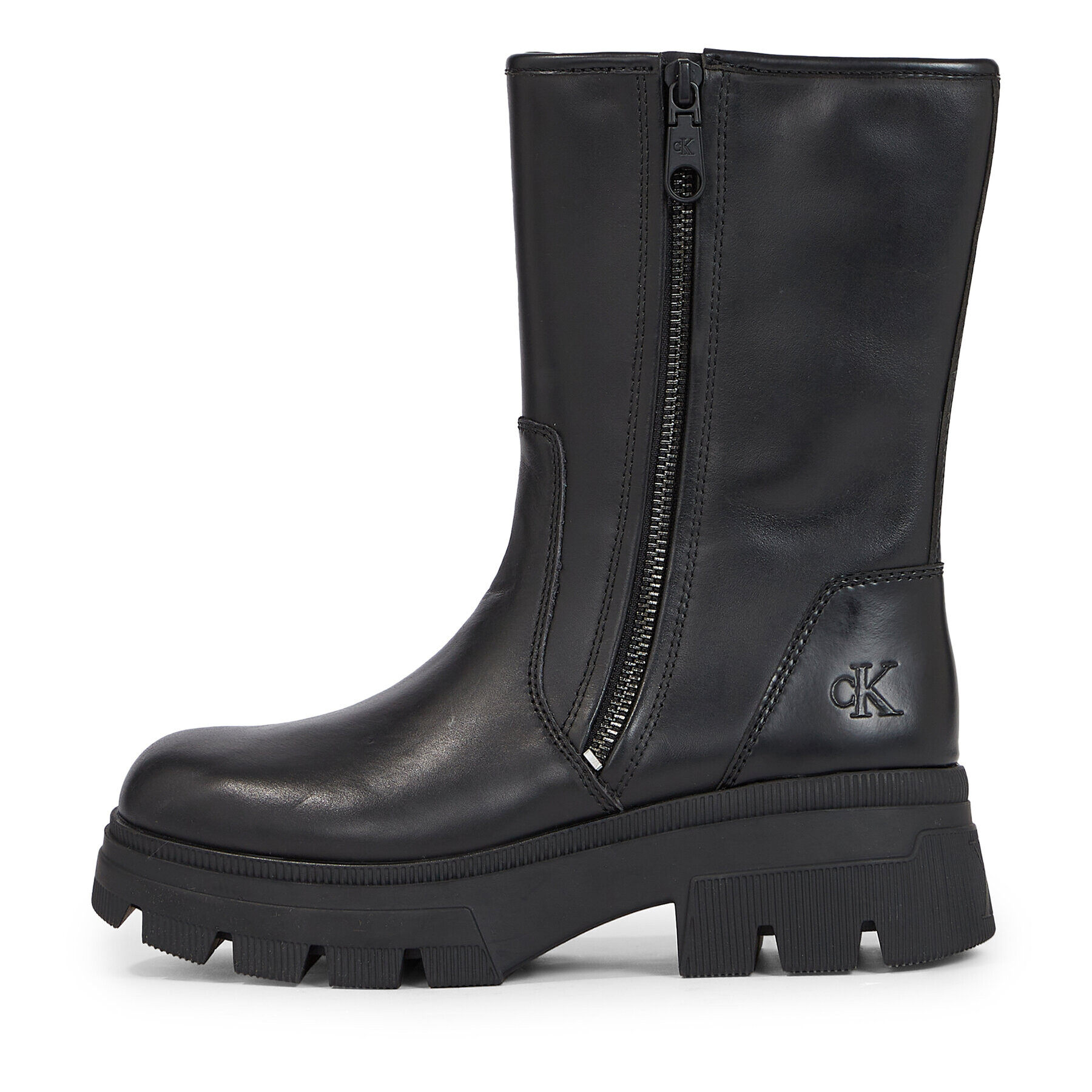 Calvin Klein Jeans Turistická obuv Chunky Combat Zip Boot Wn YW0YW01109 Černá - Pepit.cz