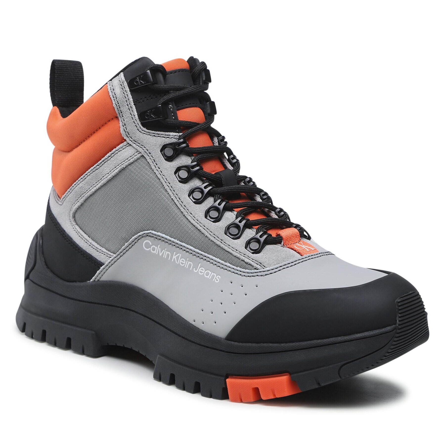 Calvin Klein Jeans Turistická obuv Hiking Laceup Thermo Boot YM0YM00475 Šedá - Pepit.cz