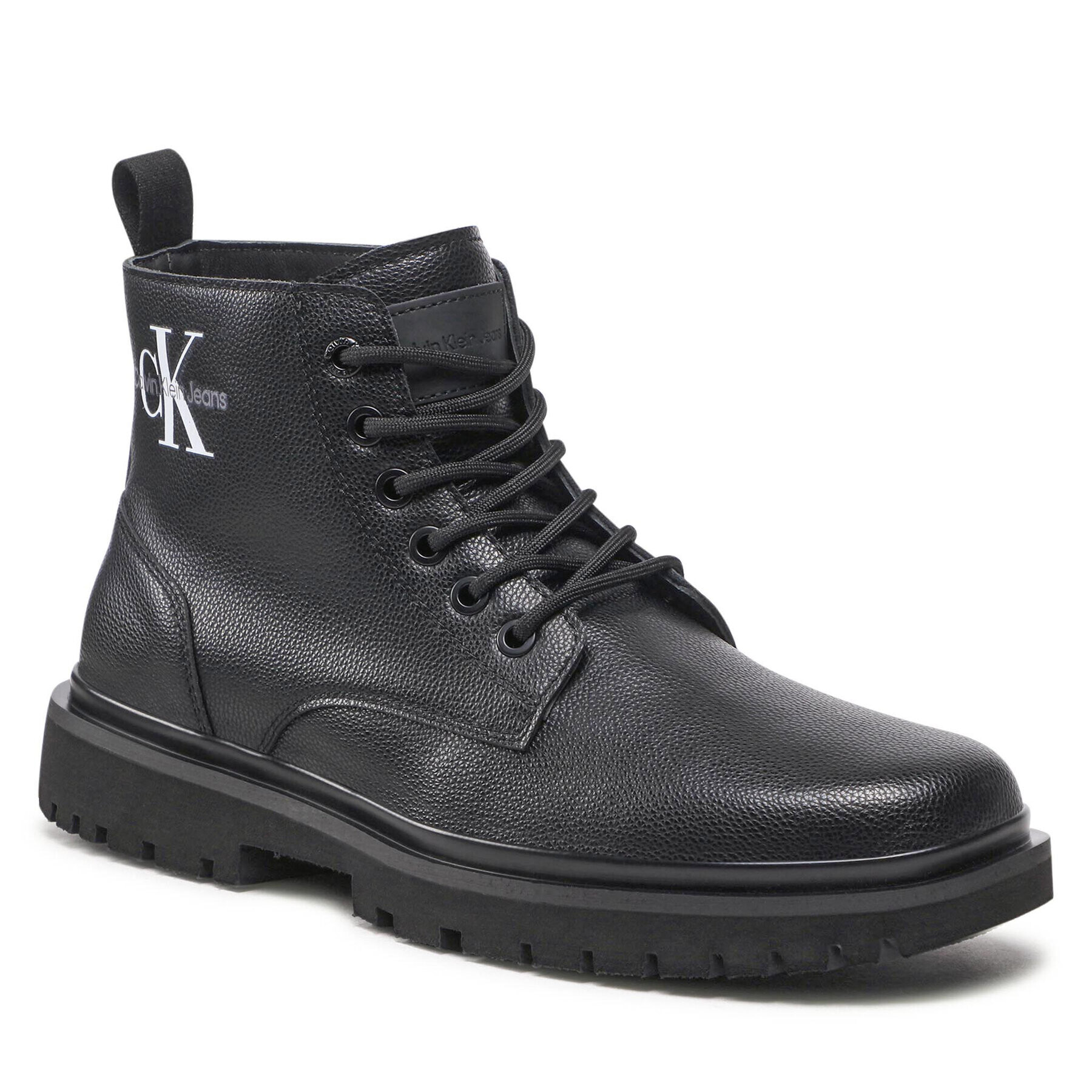 Calvin Klein Jeans Turistická obuv Lug Mid Laceup Boot YM0YM00543 Černá - Pepit.cz