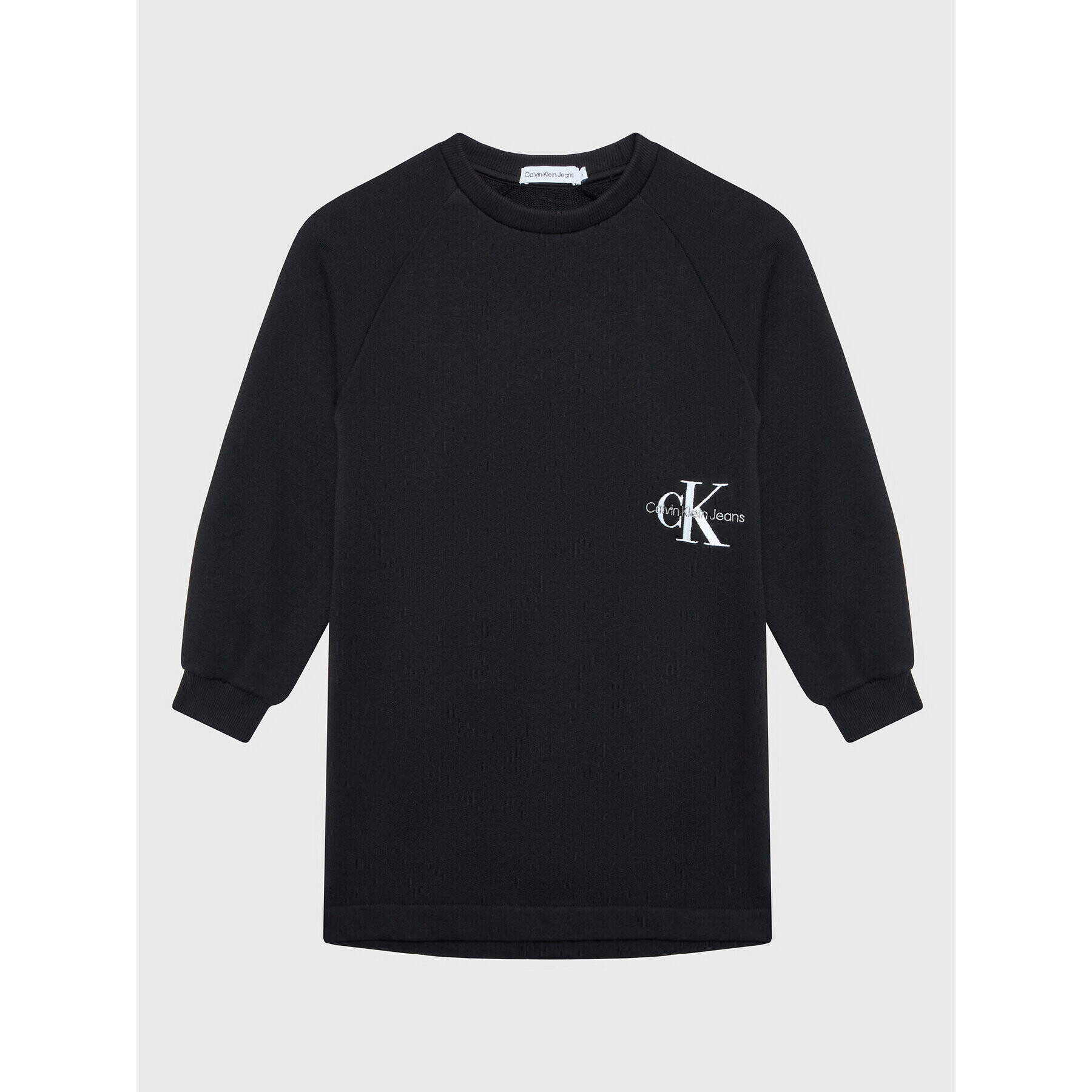 Calvin Klein Jeans Úpletové šaty Monogram Off Placed IG0IG01567 Černá Regular Fit - Pepit.cz