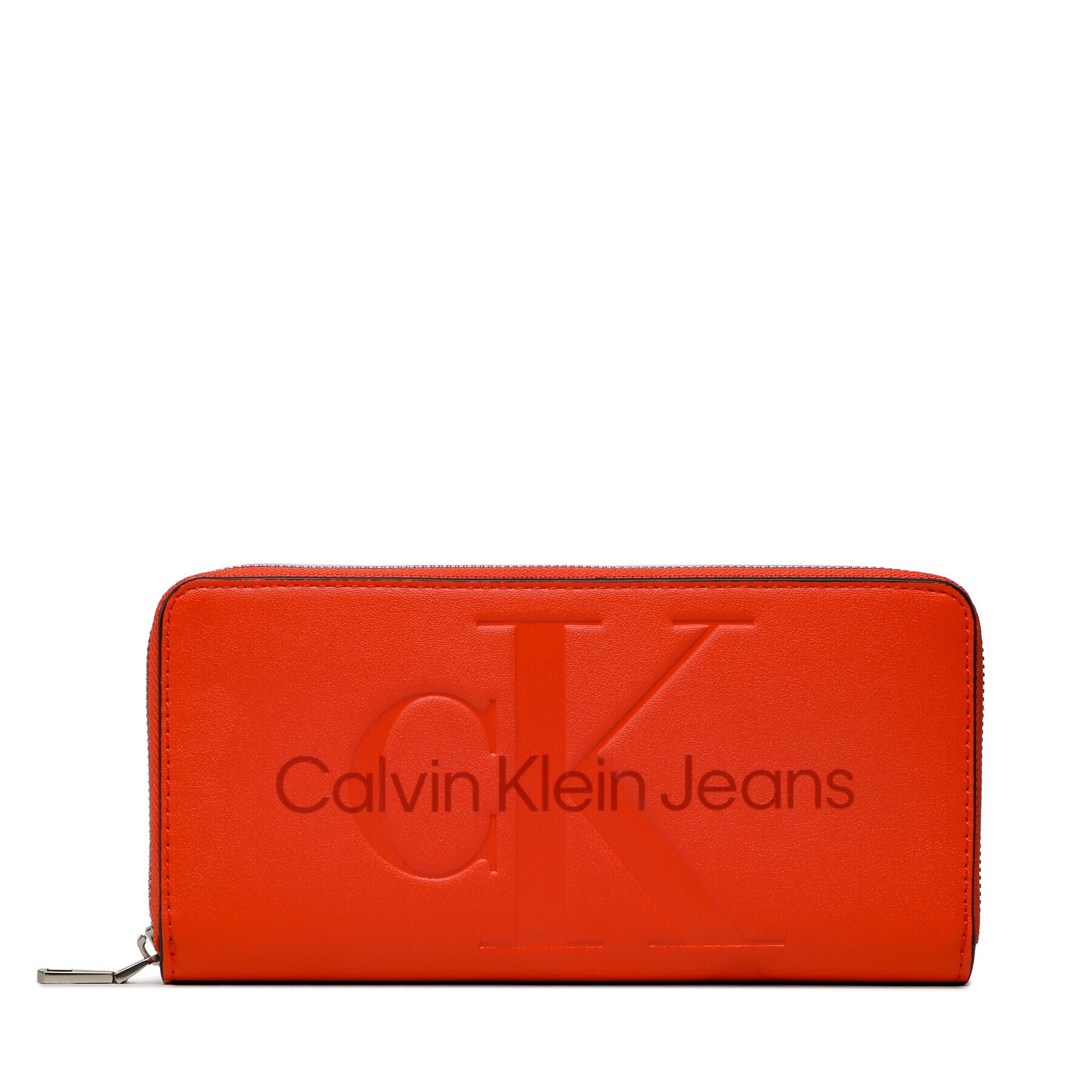 Calvin Klein Jeans Velká dámská peněženka Sculpted Mono Zip Around Mono K60K607634 Oranžová - Pepit.cz