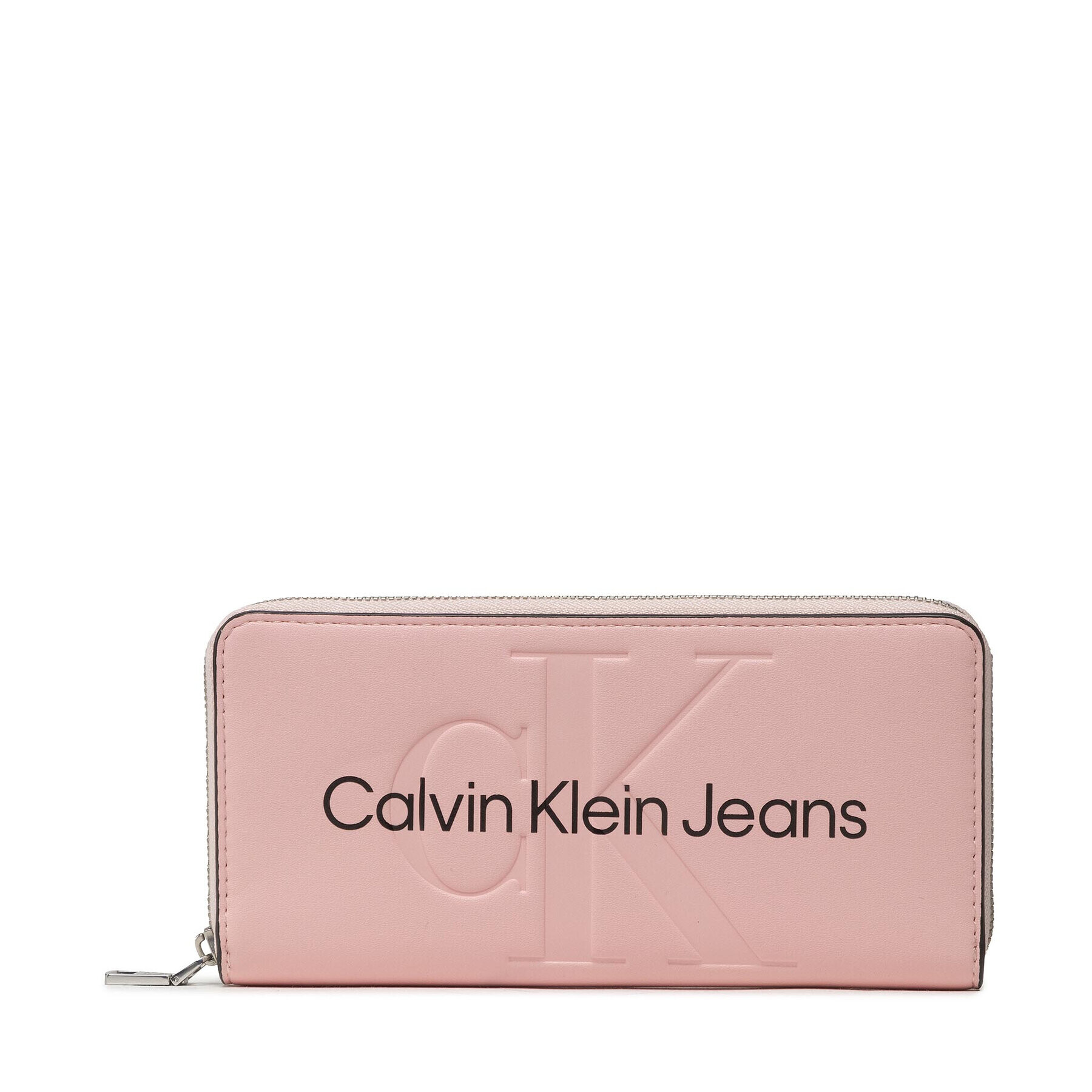 Calvin Klein Jeans Velká dámská peněženka Sculpted Mono Zip Around Mono K60K607634 Růžová - Pepit.cz