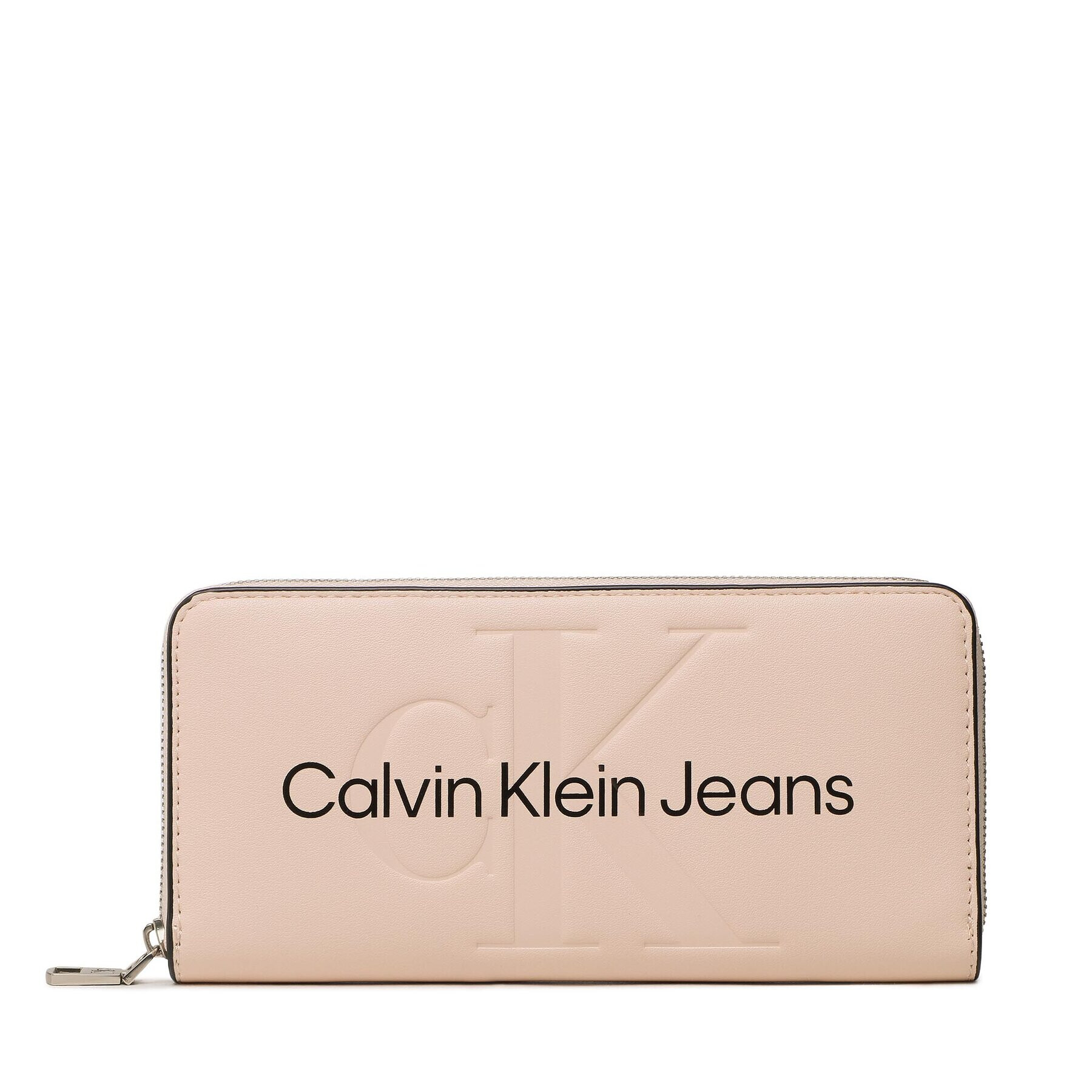 Calvin Klein Jeans Velká dámská peněženka Sculpted Mono Zip Around Mono K60K607634 Růžová - Pepit.cz