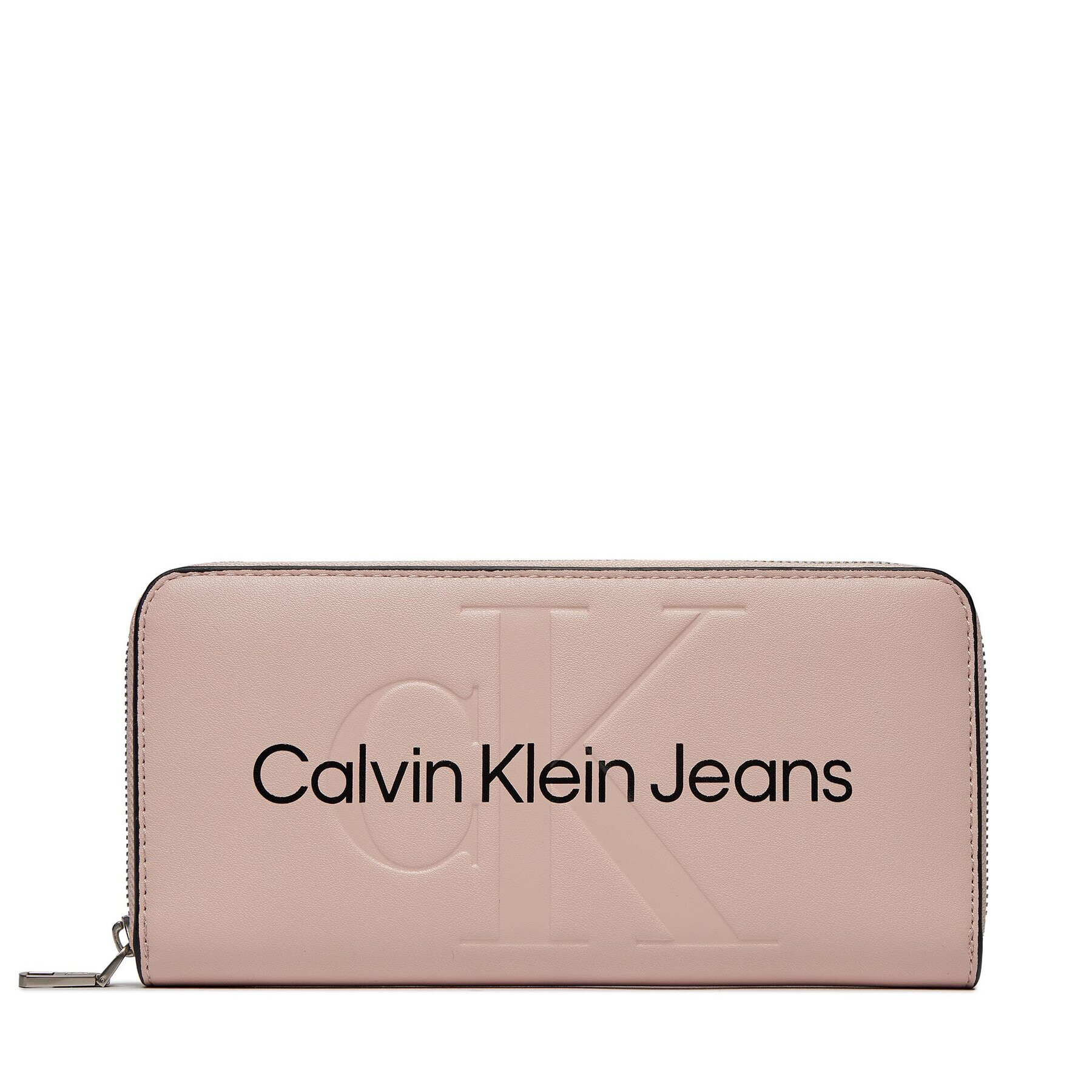 Calvin Klein Jeans Velká dámská peněženka Sculpted Mono Zip Around Mono K60K607634 Růžová - Pepit.cz