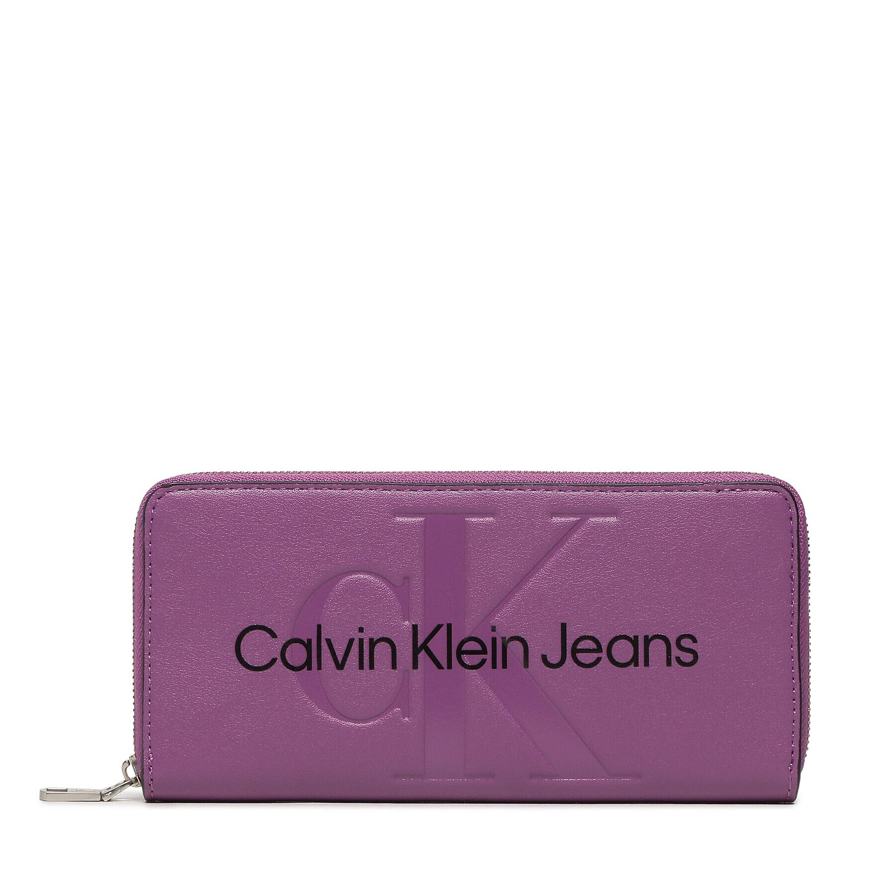 Calvin Klein Jeans Velká dámská peněženka Sculpted Zip Around Mono K60K610358 Fialová - Pepit.cz