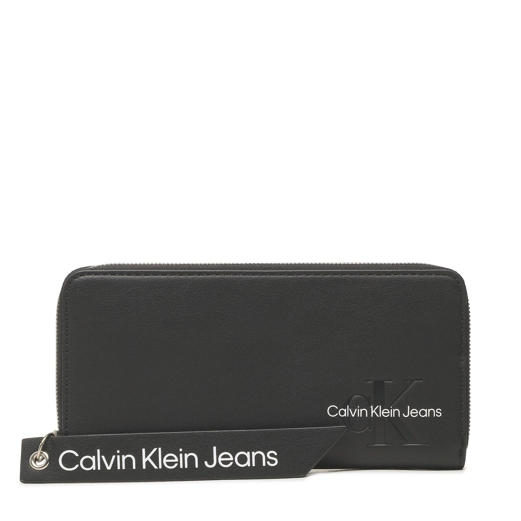 Calvin Klein Jeans Velká dámská peněženka Sculpted Zip Around Tag K60K610580 Černá - Pepit.cz