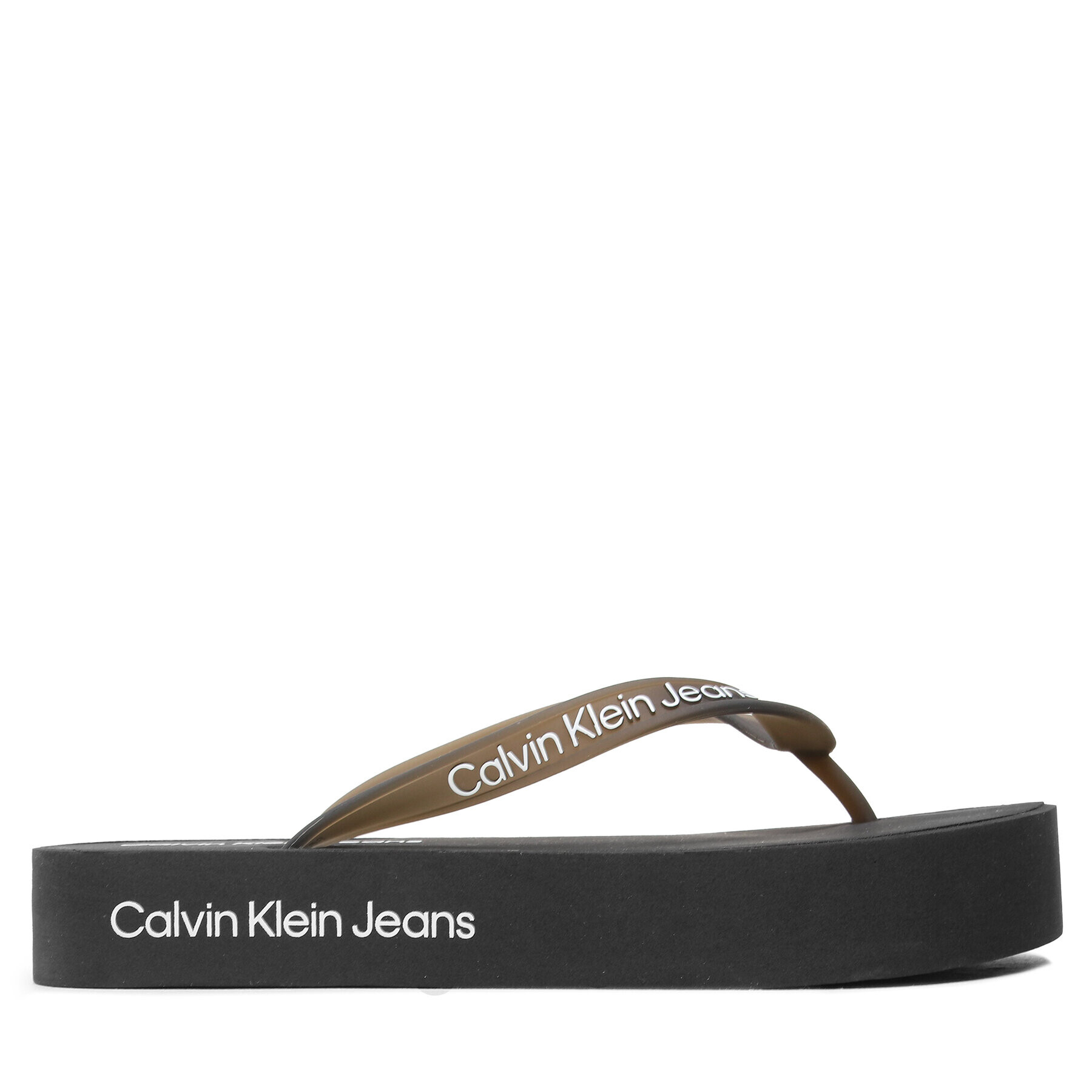 Calvin Klein Jeans Žabky Beach Sandal Flatform Logo YW0YW01092 Černá - Pepit.cz