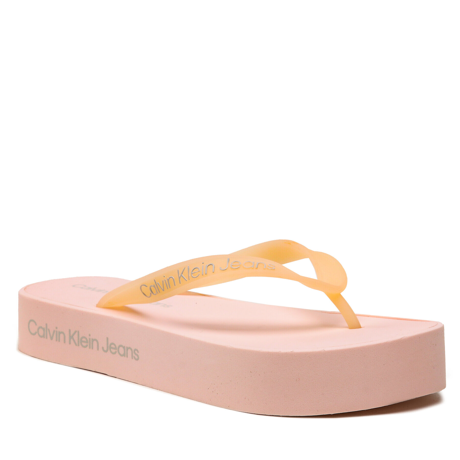 Calvin Klein Jeans Žabky Beach Sandal Flatform Logo YW0YW01092 Růžová - Pepit.cz